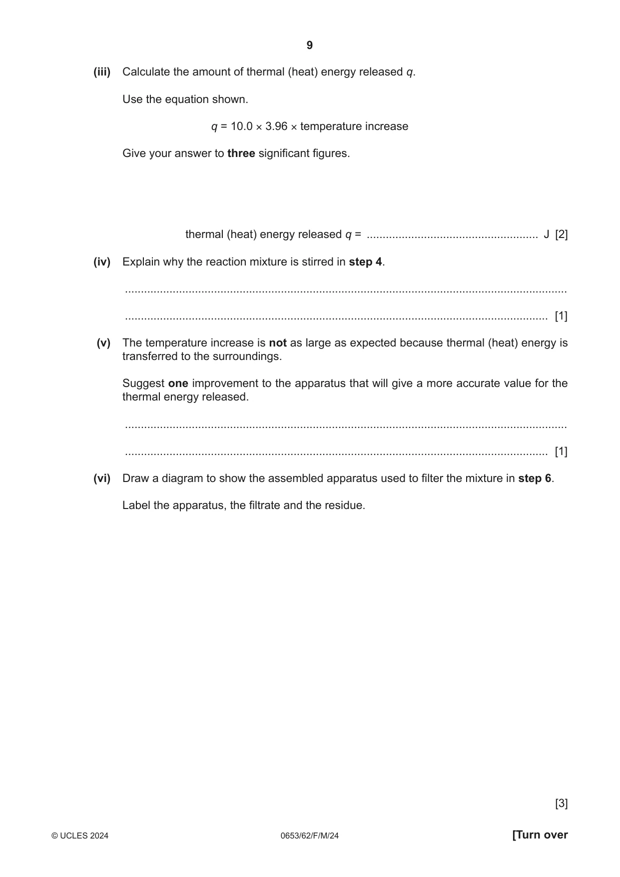 Cambridge IGCSE Science - Combined 0653 2024 Feb/March Paper 6 · Variant 2 question paper, page 9 of 16