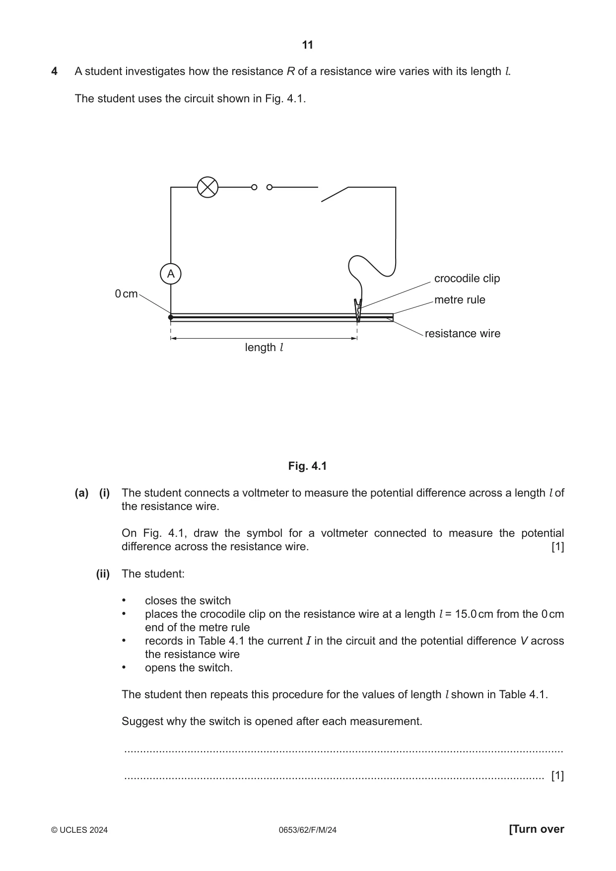 Cambridge IGCSE Science - Combined 0653 2024 Feb/March Paper 6 · Variant 2 question paper, page 11 of 16