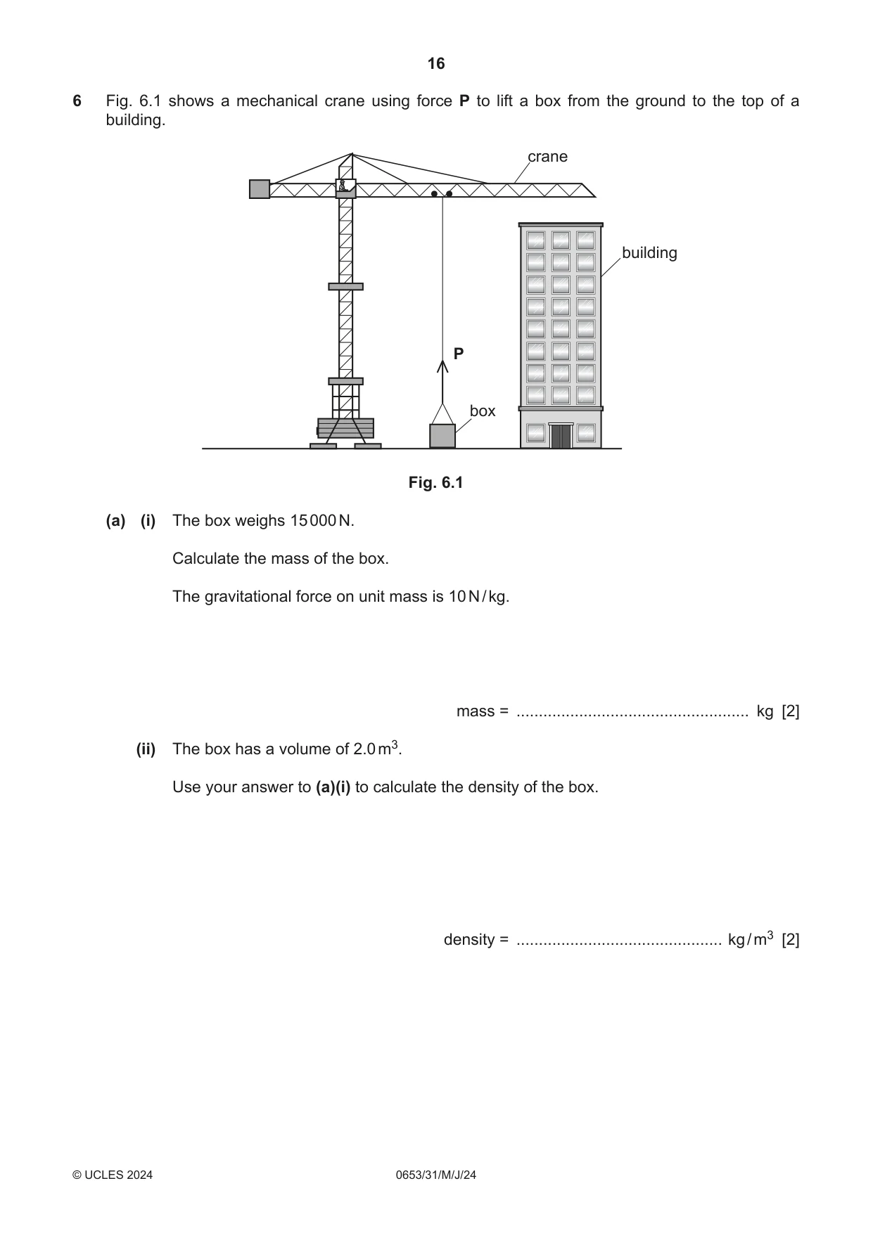 Cambridge IGCSE Science - Combined 0653 2024 May/June Paper 3 · Variant 1 question paper, page 16 of 24