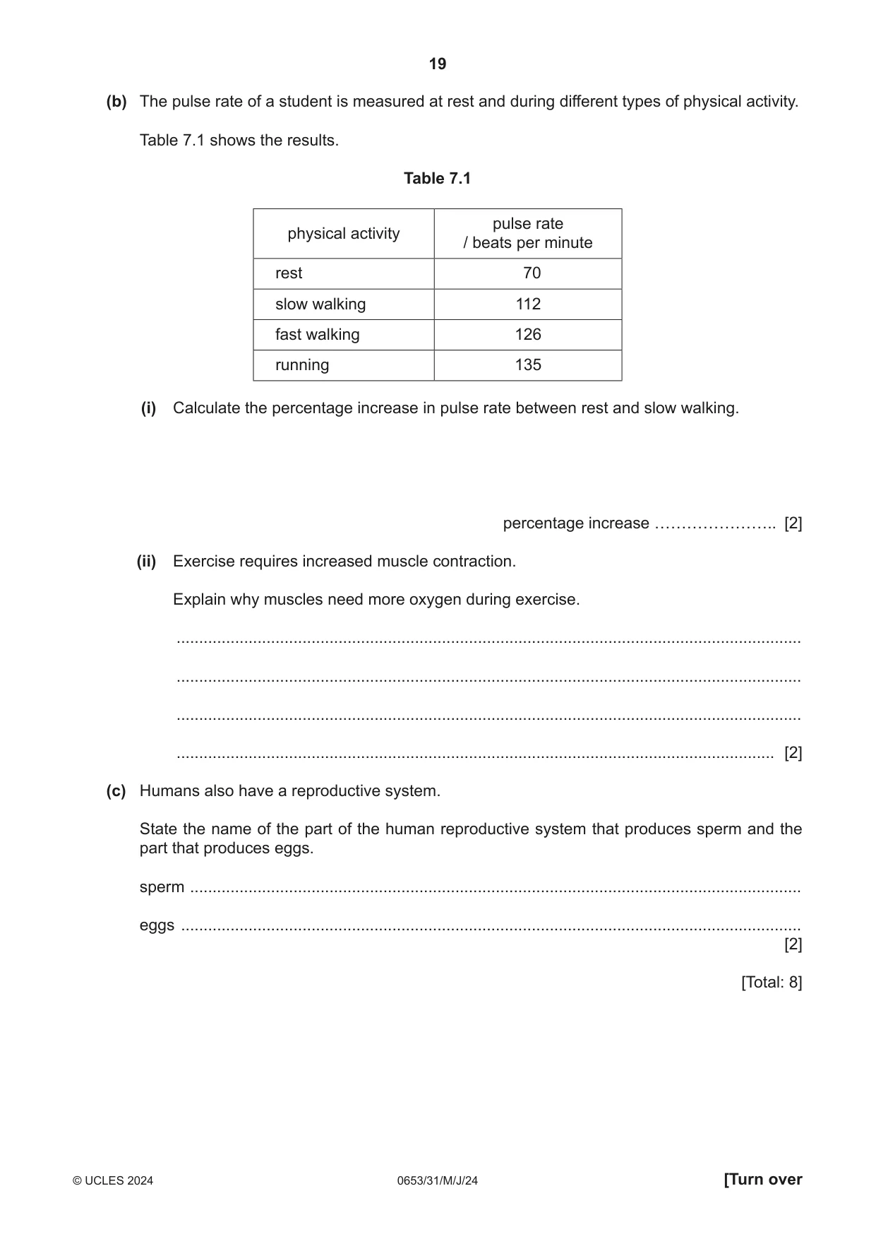 Cambridge IGCSE Science - Combined 0653 2024 May/June Paper 3 · Variant 1 question paper, page 19 of 24