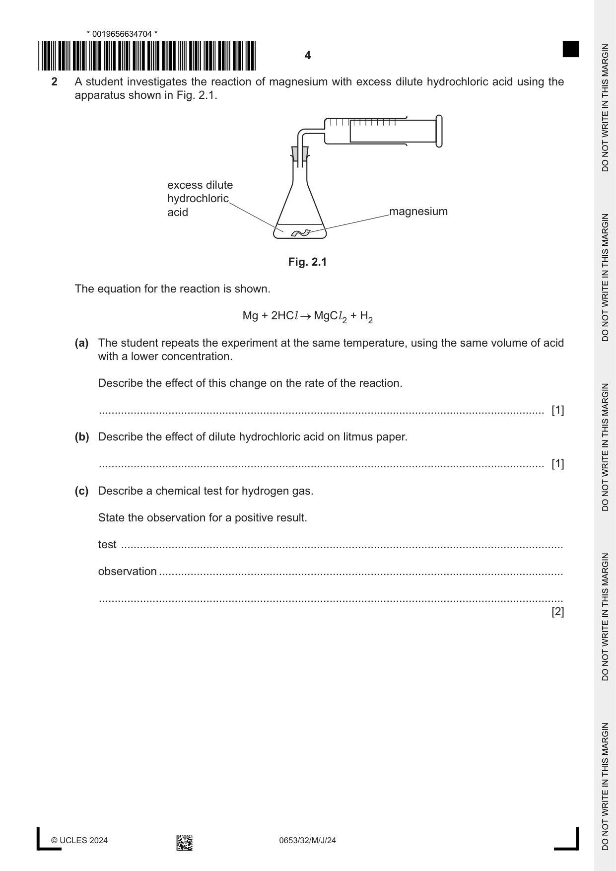 Cambridge IGCSE Science - Combined 0653 2024 May/June Paper 3 · Variant 2 question paper, page 4 of 24