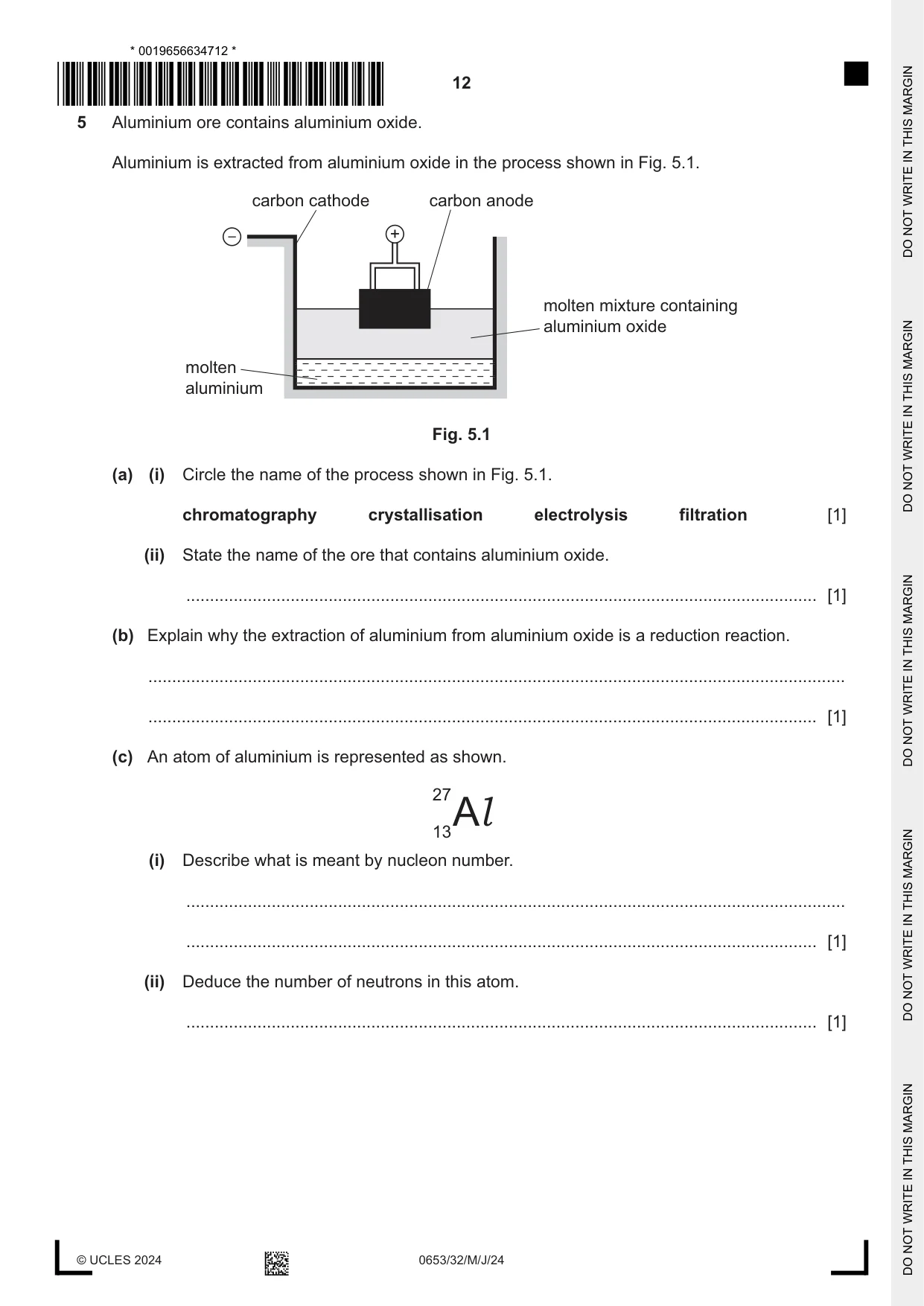Cambridge IGCSE Science - Combined 0653 2024 May/June Paper 3 · Variant 2 question paper, page 12 of 24