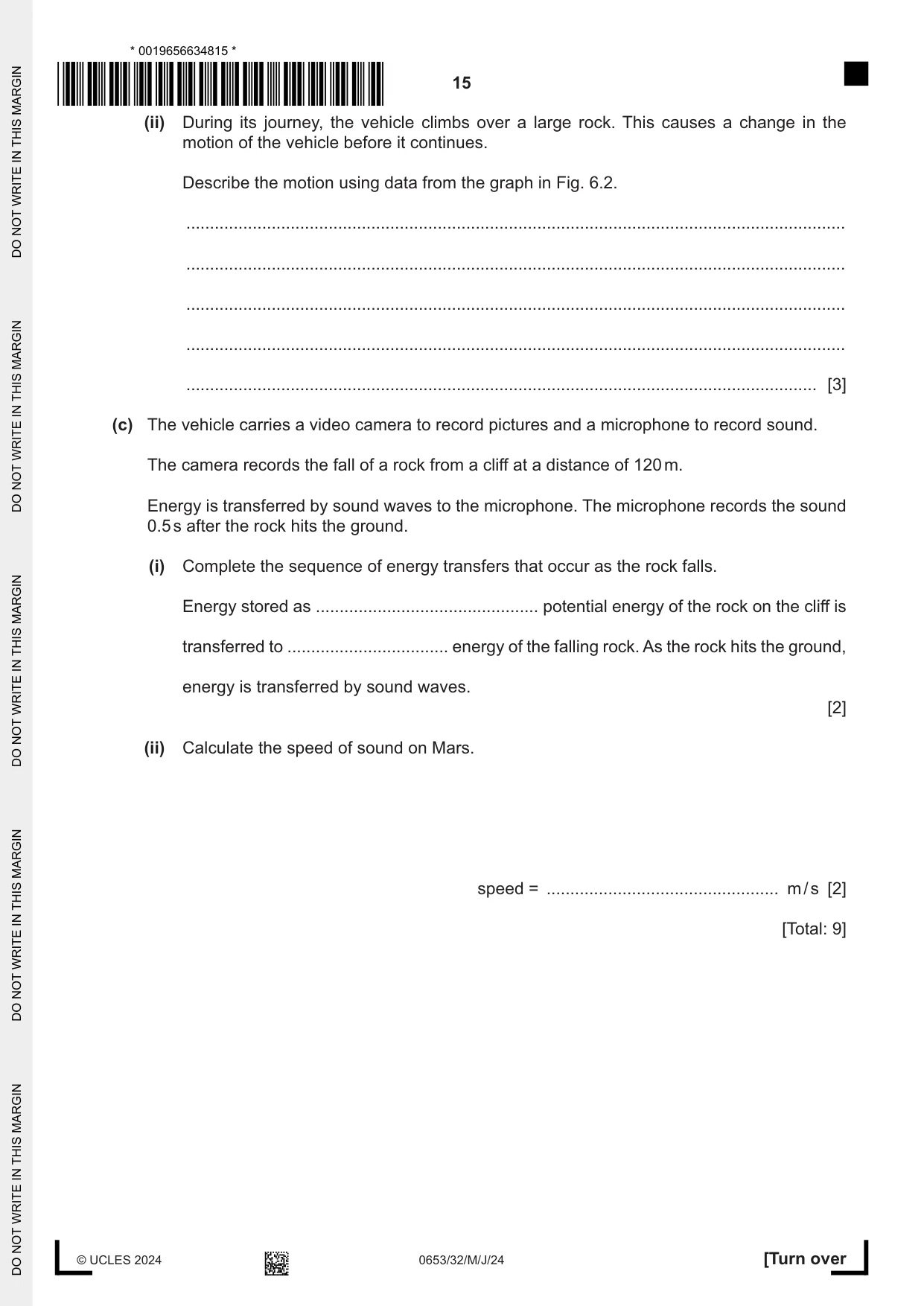 Cambridge IGCSE Science - Combined 0653 2024 May/June Paper 3 · Variant 2 question paper, page 15 of 24