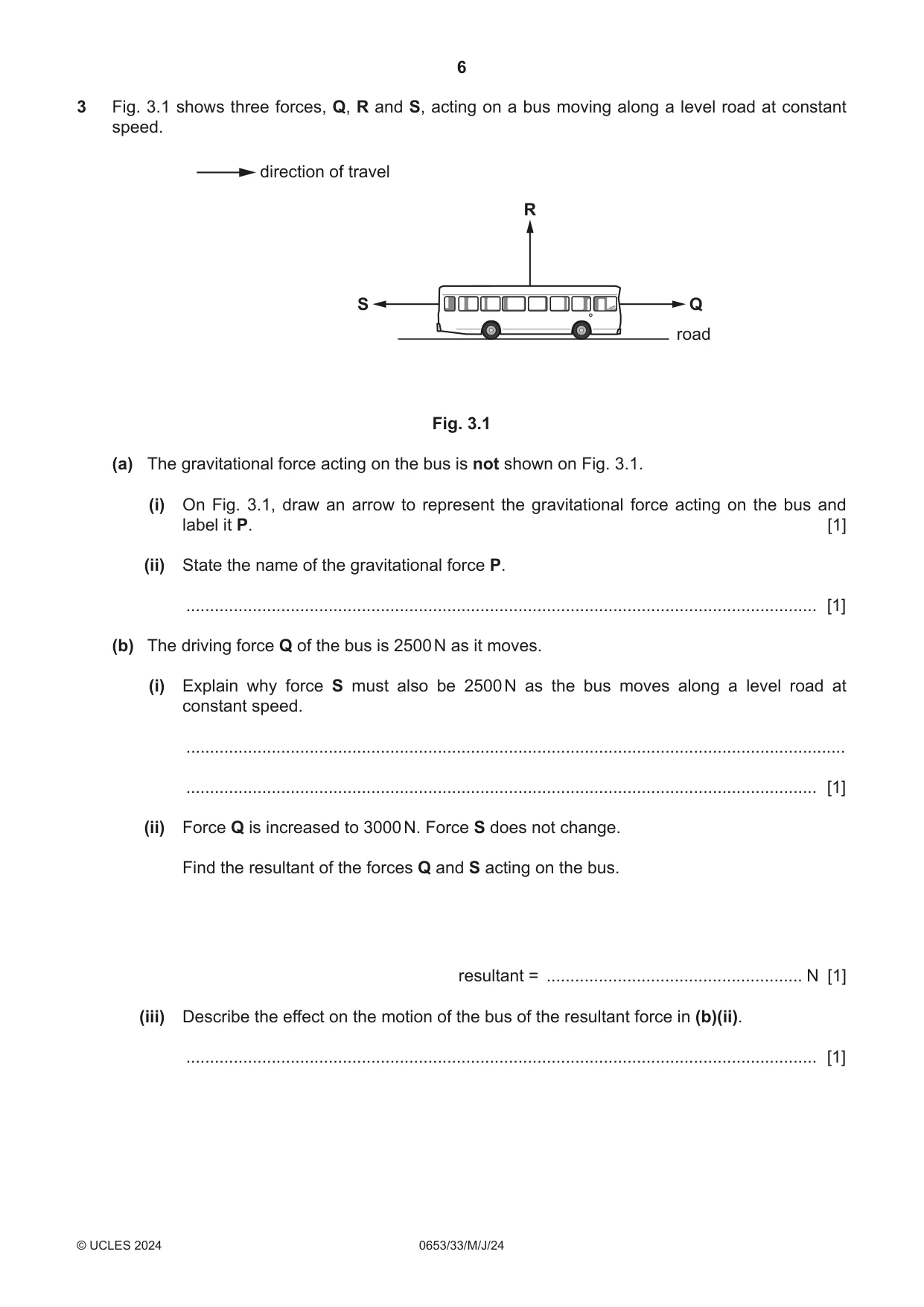 Cambridge IGCSE Science - Combined 0653 2024 May/June Paper 3 · Variant 3 question paper, page 6 of 24