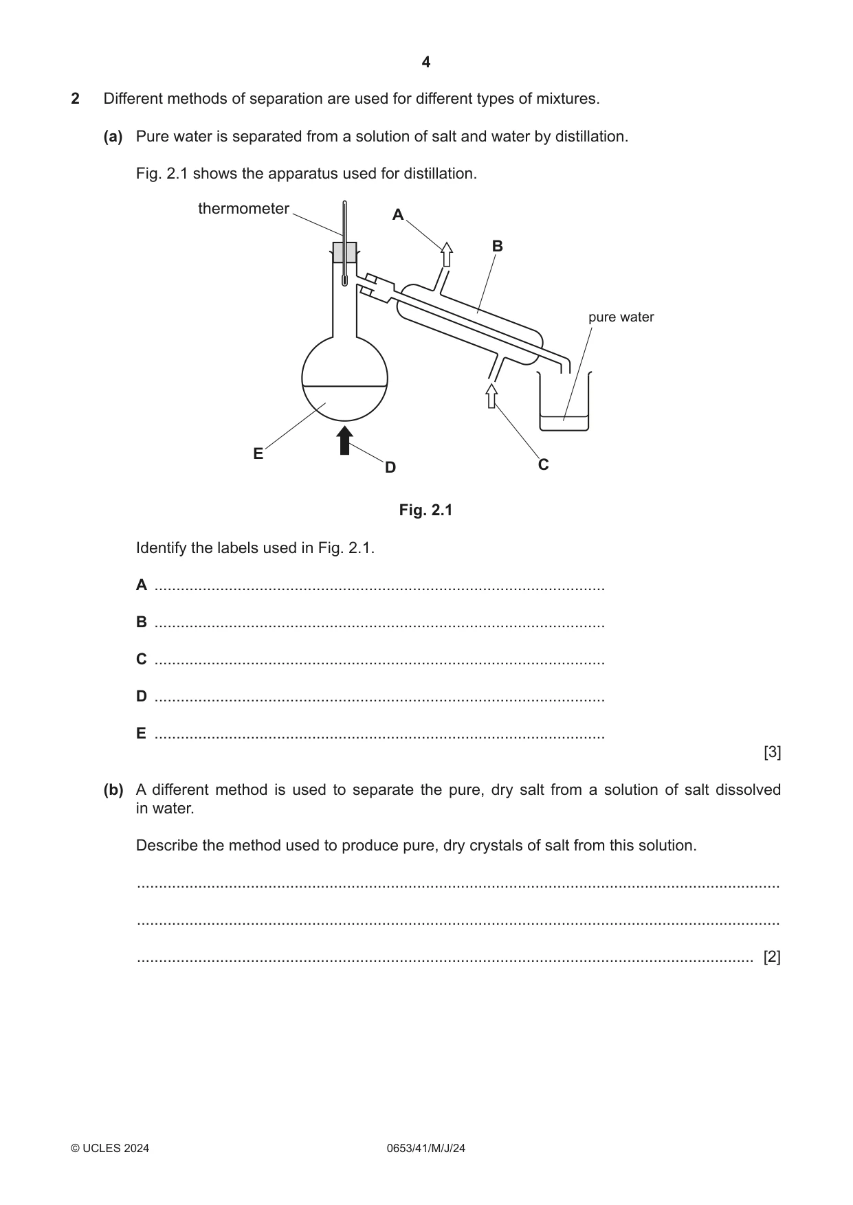 Cambridge IGCSE Science - Combined 0653 2024 May/June Paper 4 · Variant 1 question paper, page 4 of 24