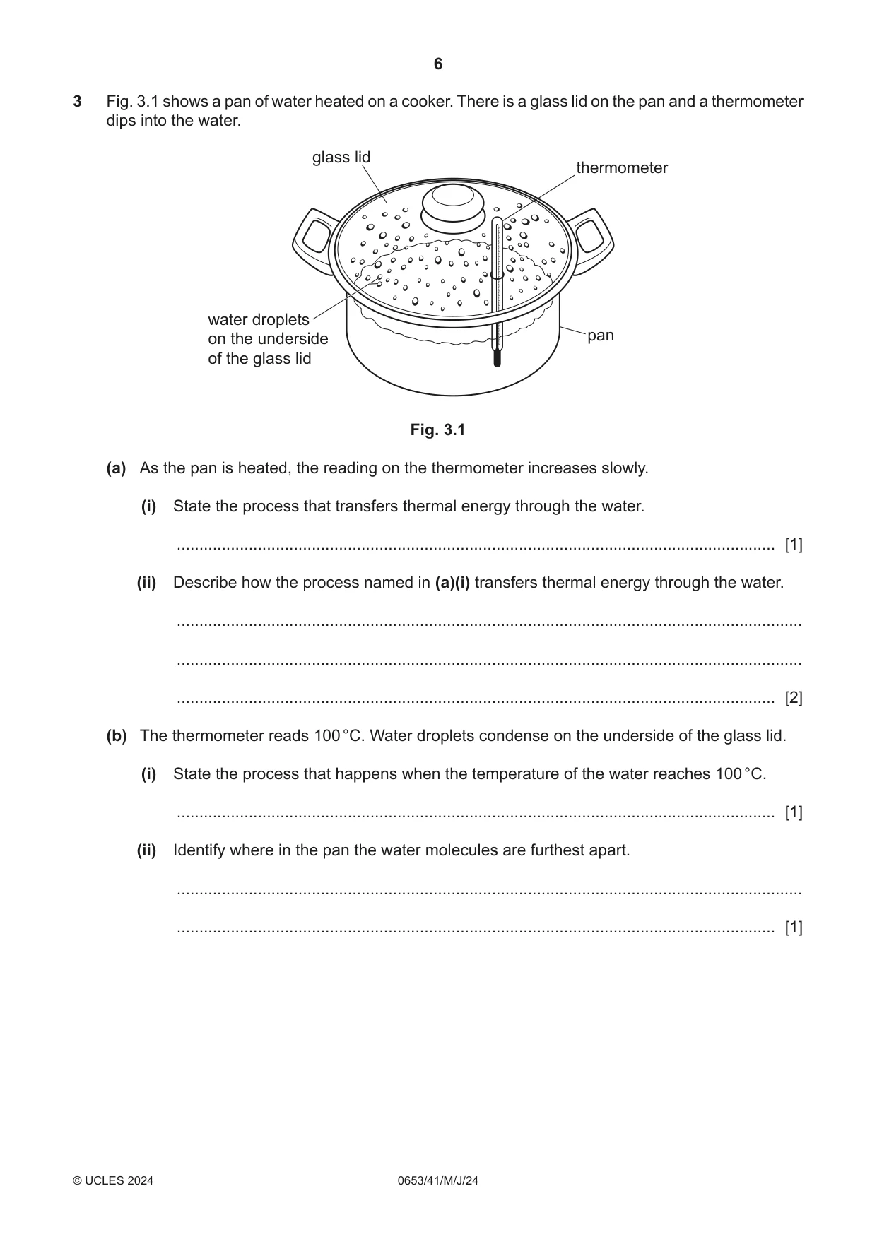 Cambridge IGCSE Science - Combined 0653 2024 May/June Paper 4 · Variant 1 question paper, page 6 of 24