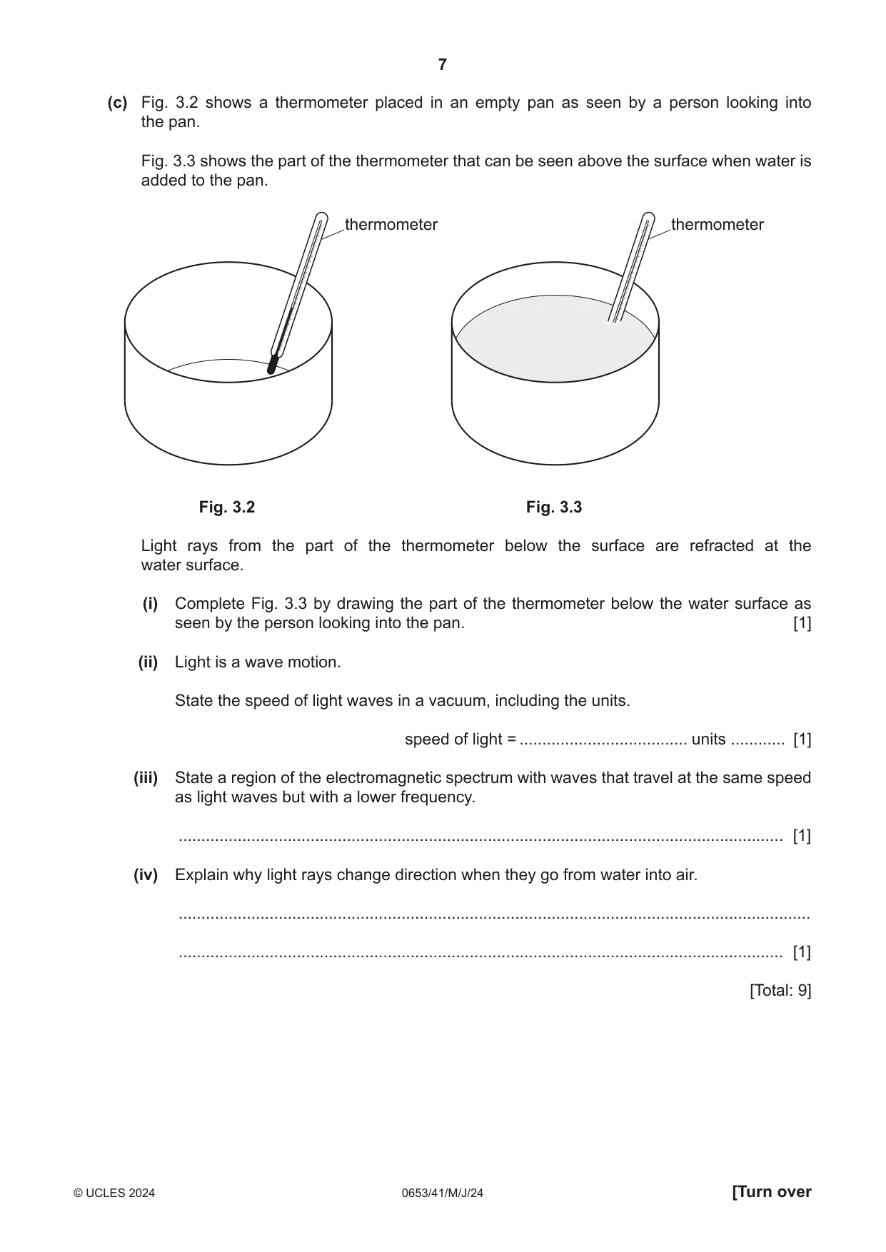 Cambridge IGCSE Science - Combined 0653 2024 May/June Paper 4 · Variant 1 question paper, page 7 of 24
