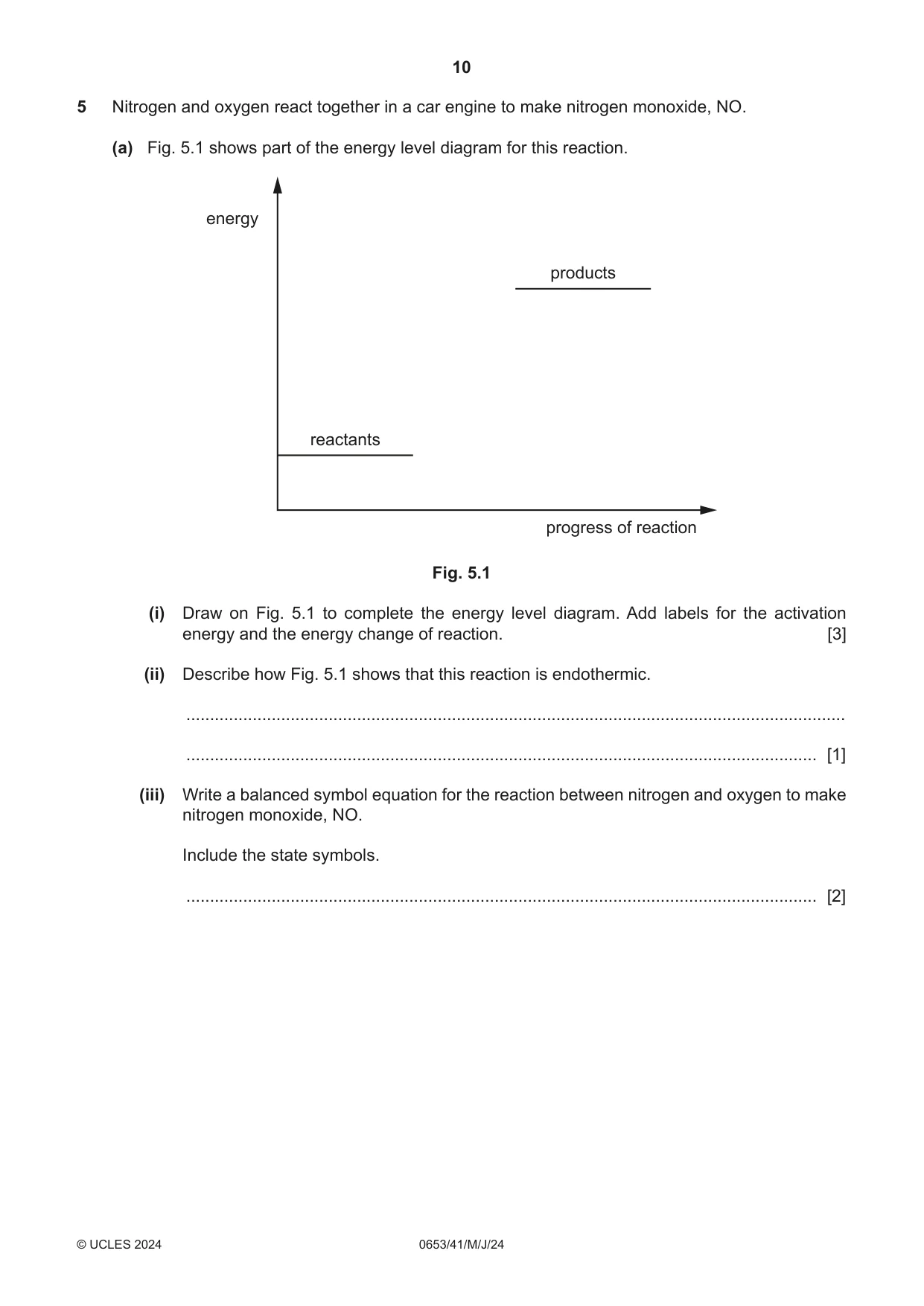 Cambridge IGCSE Science - Combined 0653 2024 May/June Paper 4 · Variant 1 question paper, page 10 of 24