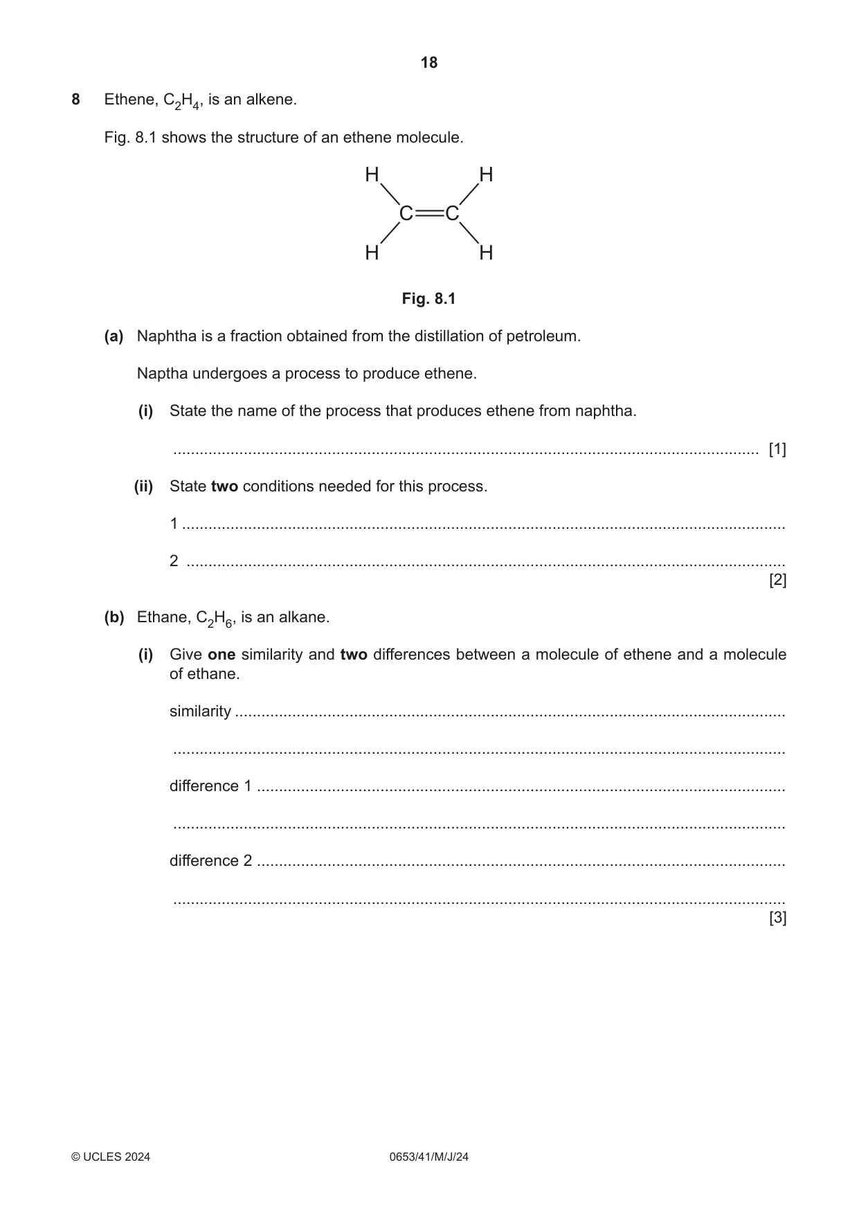 Cambridge IGCSE Science - Combined 0653 2024 May/June Paper 4 · Variant 1 question paper, page 18 of 24