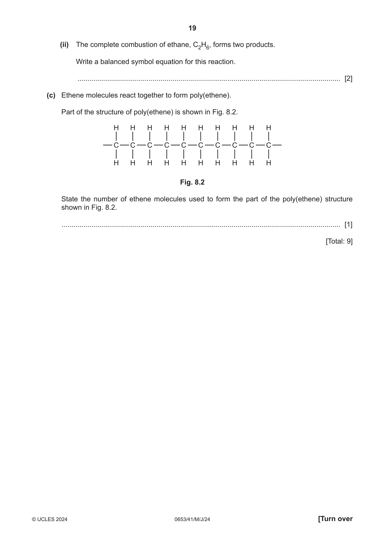 Cambridge IGCSE Science - Combined 0653 2024 May/June Paper 4 · Variant 1 question paper, page 19 of 24
