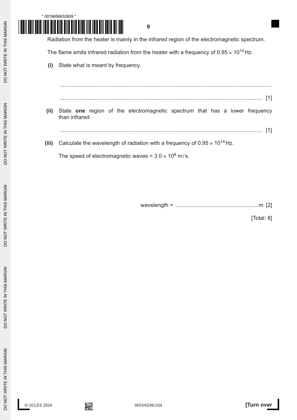 Cambridge IGCSE Science - Combined 0653 2024 May/June Paper 4 · Variant 2 question paper, page 9 of 20
