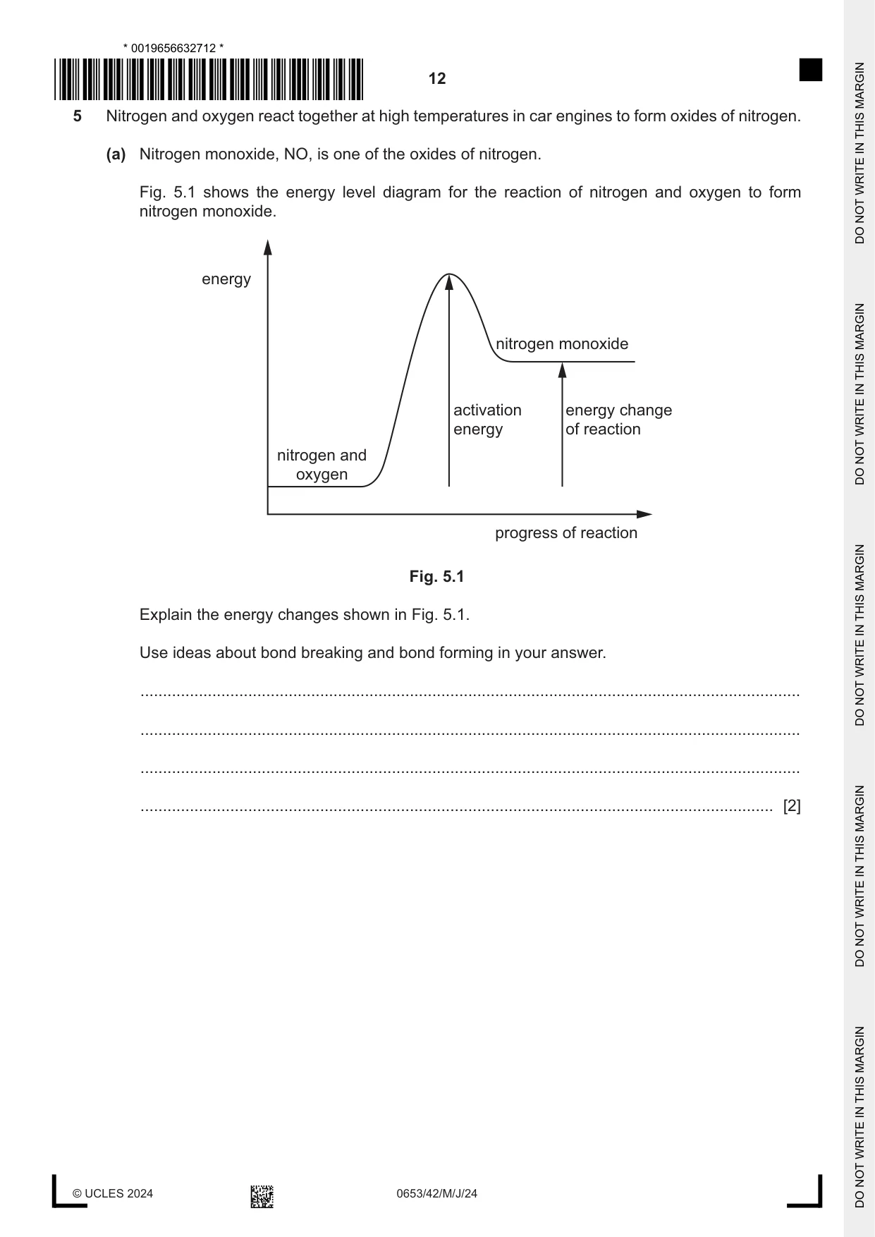 Cambridge IGCSE Science - Combined 0653 2024 May/June Paper 4 · Variant 2 question paper, page 12 of 20