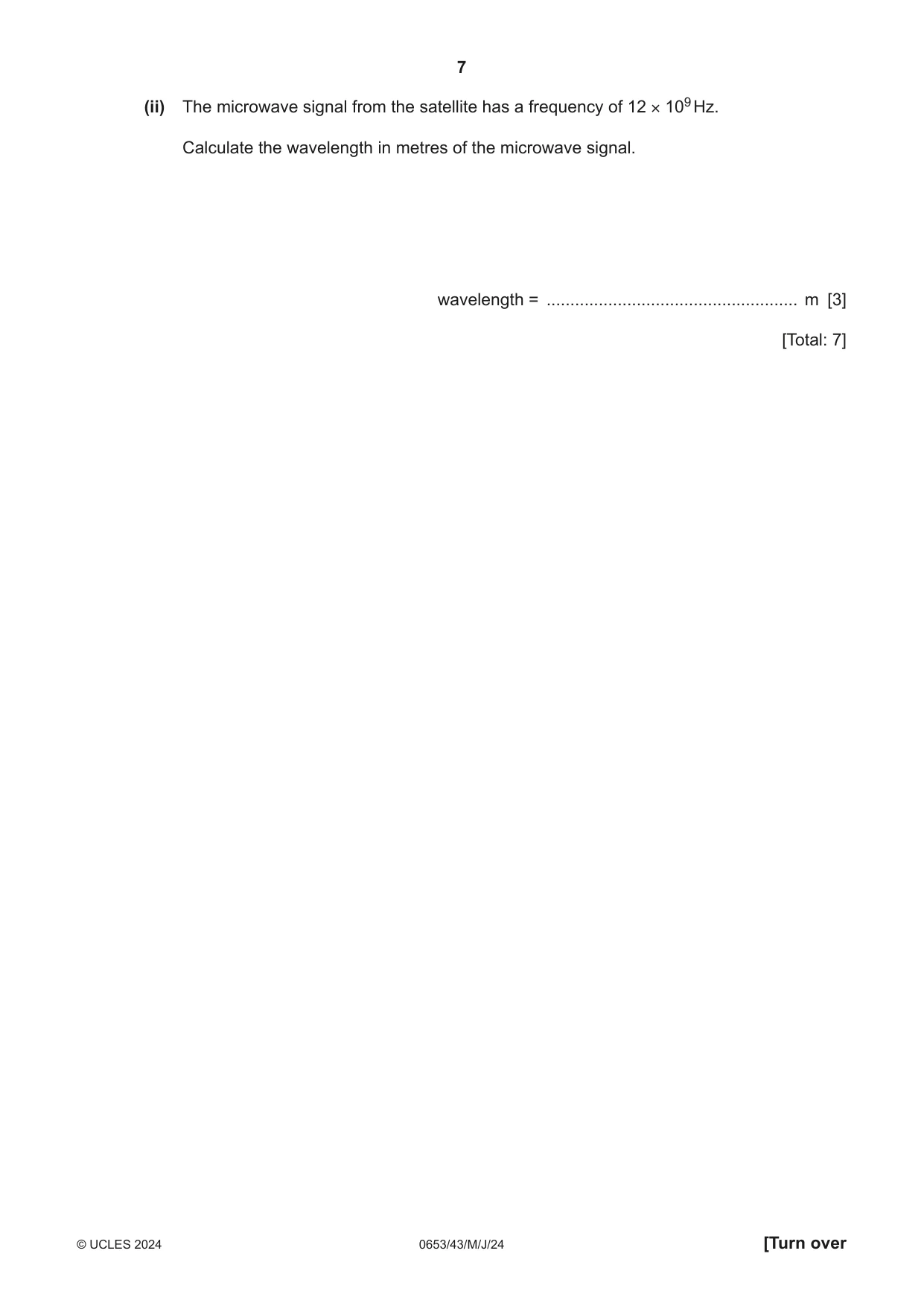 Cambridge IGCSE Science - Combined 0653 2024 May/June Paper 4 · Variant 3 question paper, page 7 of 24