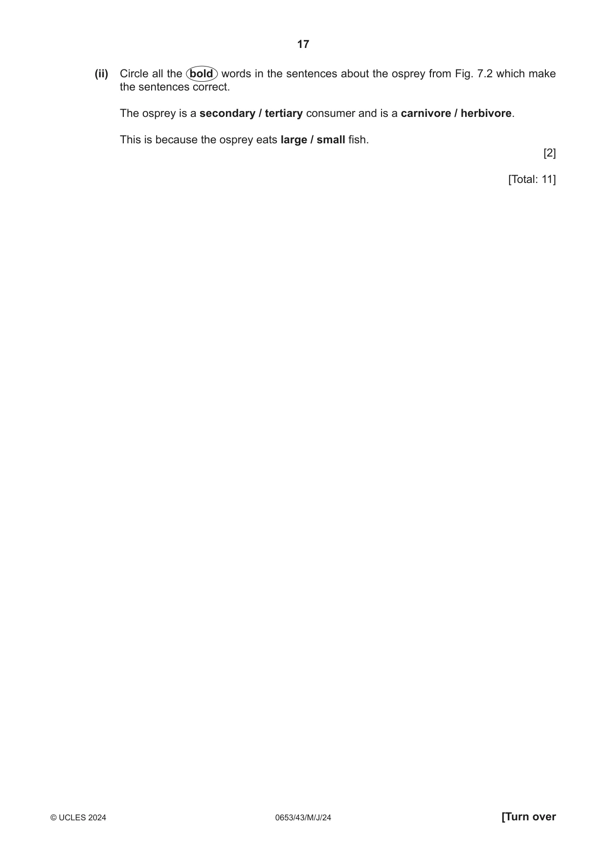 Cambridge IGCSE Science - Combined 0653 2024 May/June Paper 4 · Variant 3 question paper, page 17 of 24