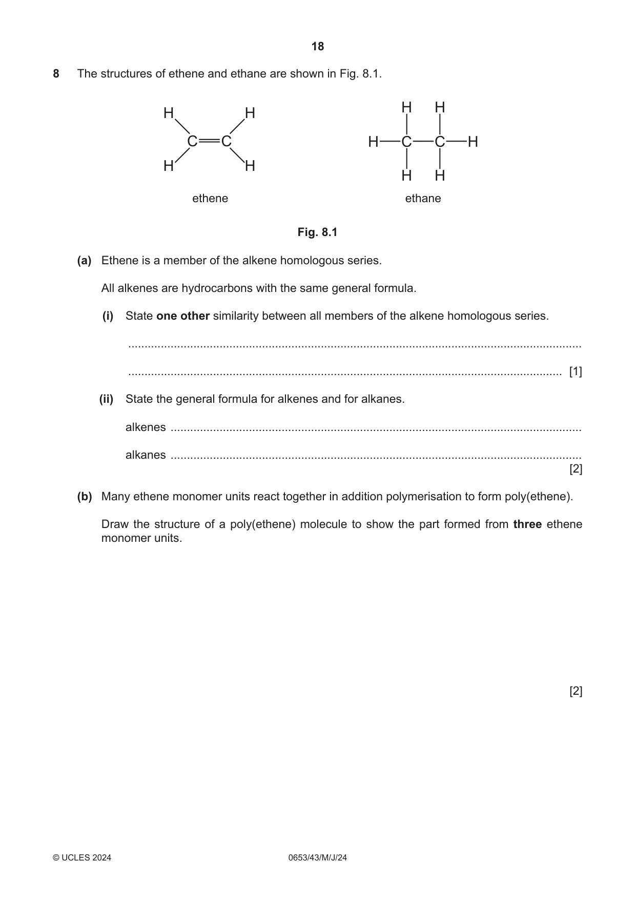 Cambridge IGCSE Science - Combined 0653 2024 May/June Paper 4 · Variant 3 question paper, page 18 of 24