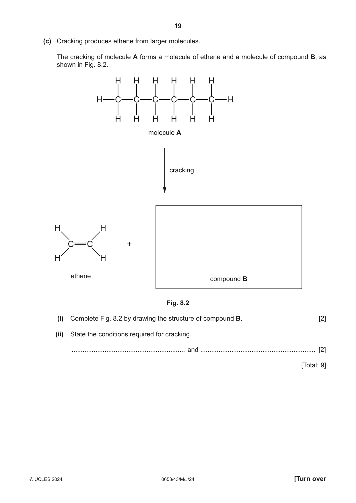 Cambridge IGCSE Science - Combined 0653 2024 May/June Paper 4 · Variant 3 question paper, page 19 of 24