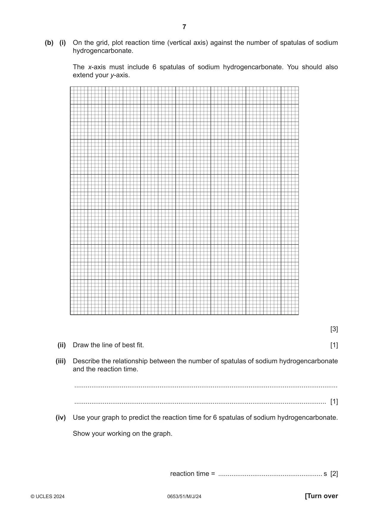 Cambridge IGCSE Science - Combined 0653 2024 May/June Paper 5 · Variant 1 question paper, page 7 of 16