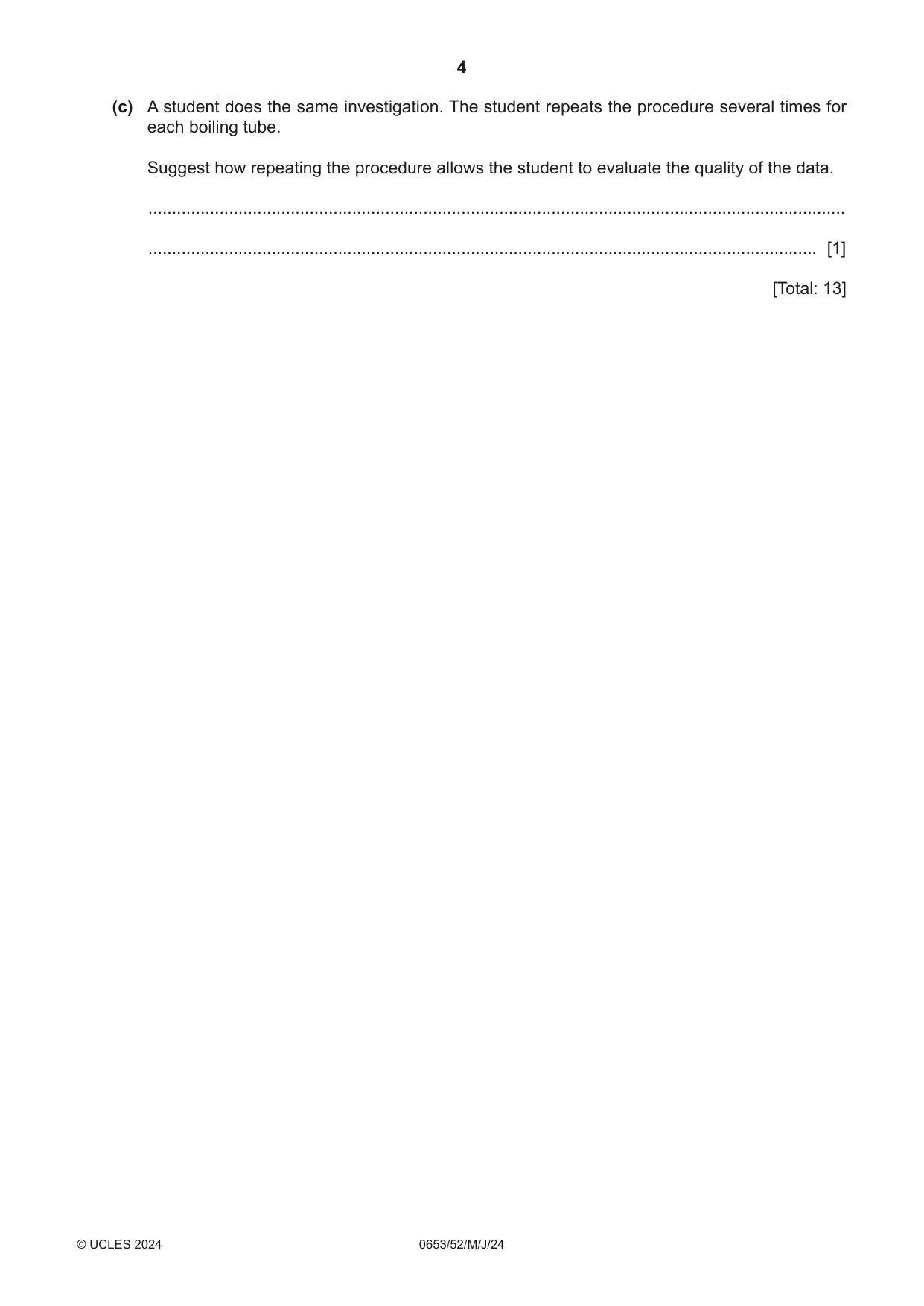 Cambridge IGCSE Science - Combined 0653 2024 May/June Paper 5 · Variant 2 question paper, page 4 of 16