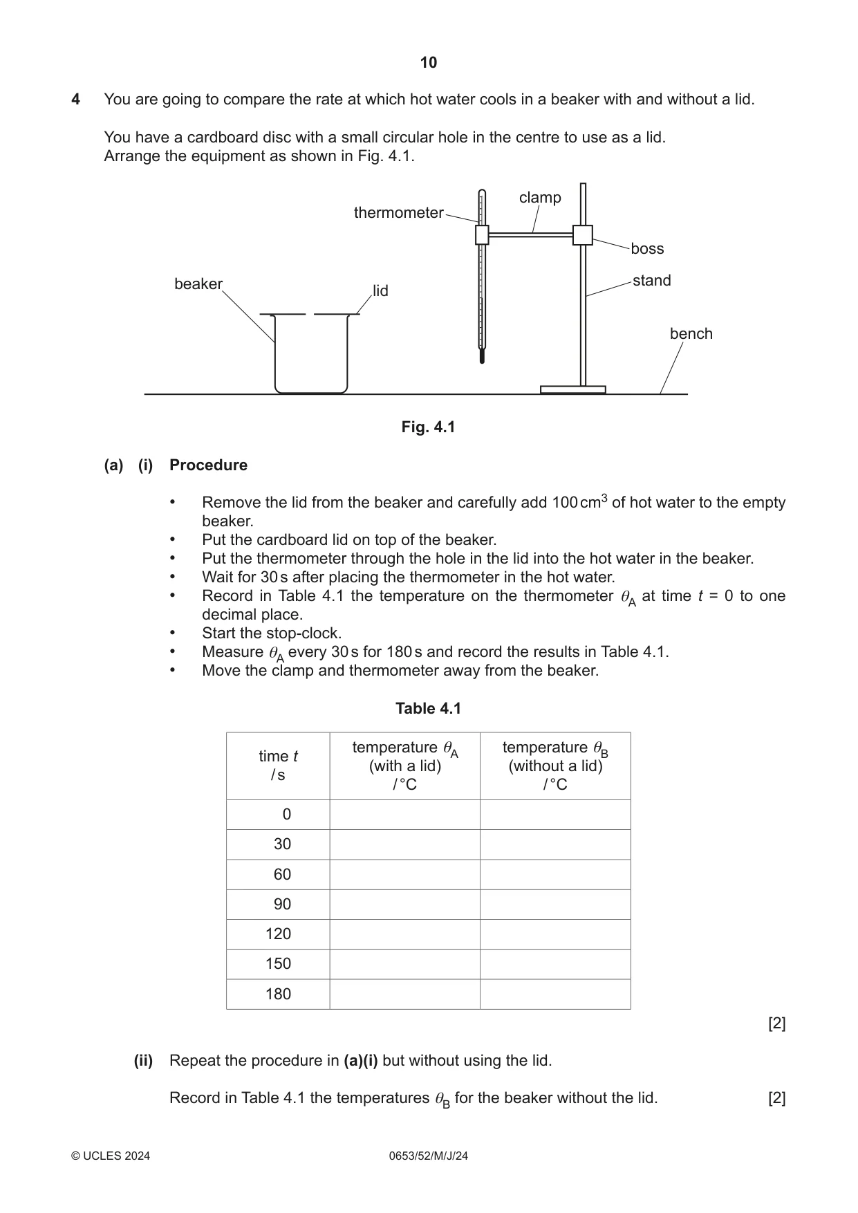 Cambridge IGCSE Science - Combined 0653 2024 May/June Paper 5 · Variant 2 question paper, page 10 of 16
