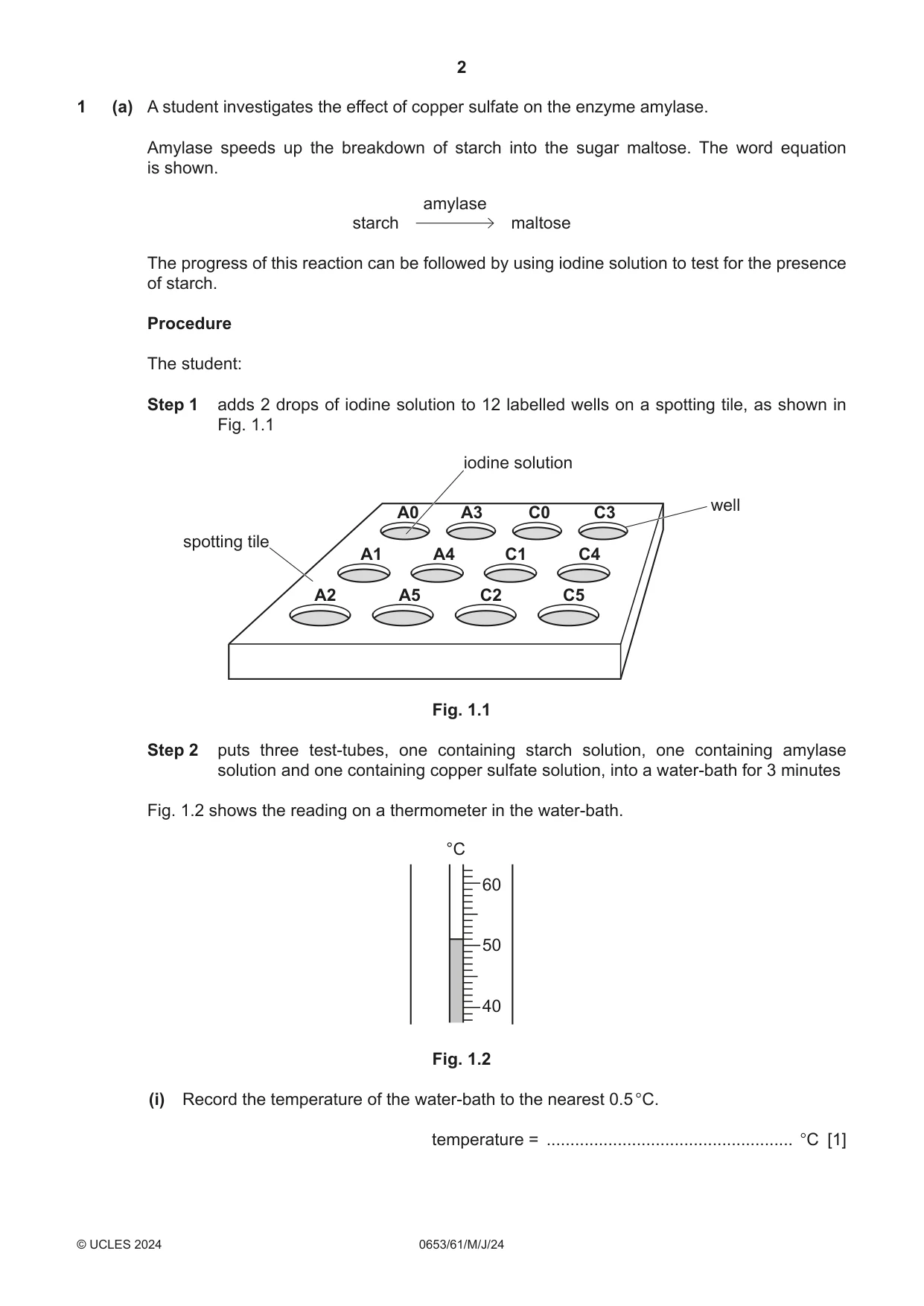 Cambridge IGCSE Science - Combined 0653 2024 May/June Paper 6 · Variant 1 question paper, page 2 of 20