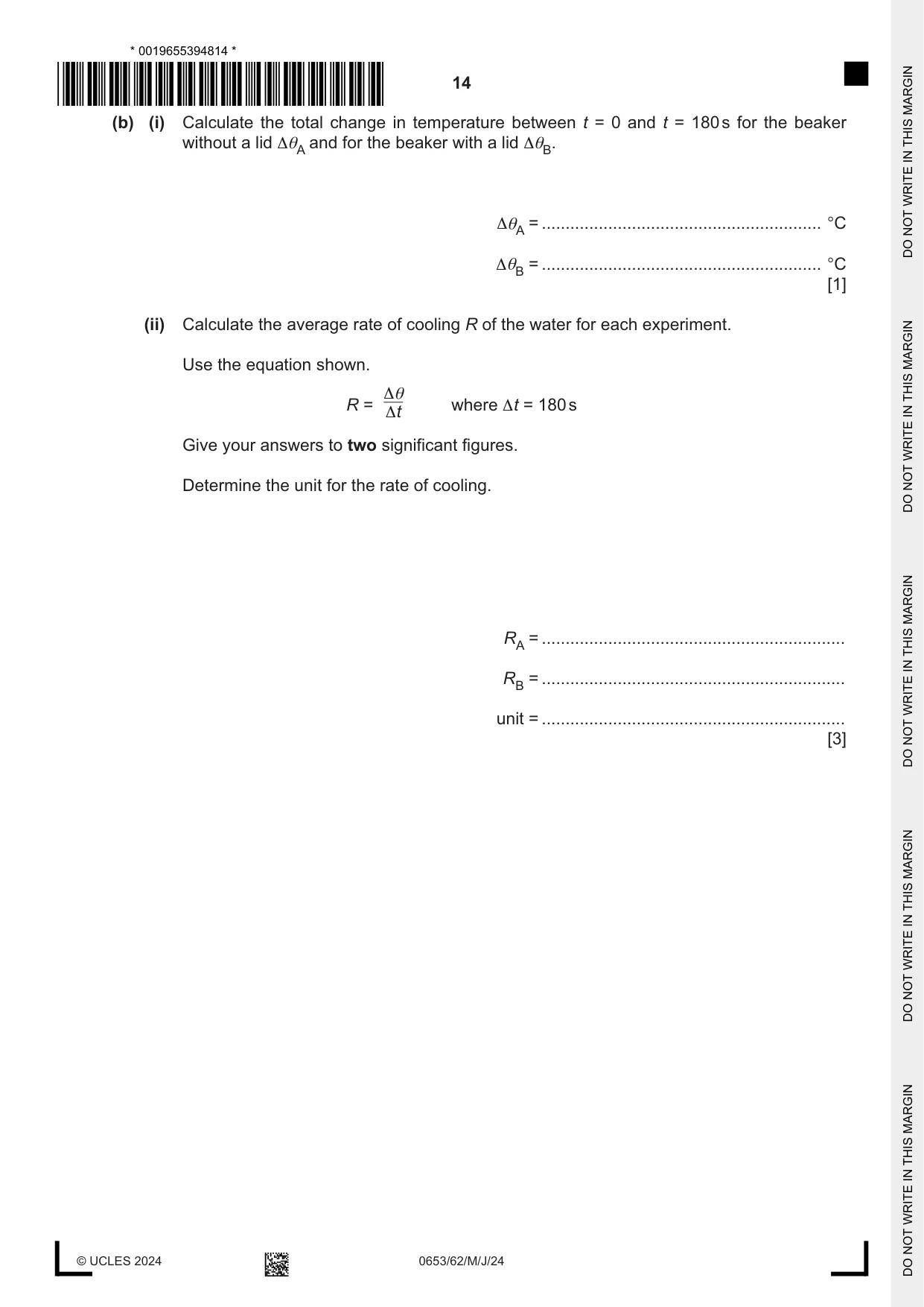 Cambridge IGCSE Science - Combined 0653 2024 May/June Paper 6 · Variant 2 question paper, page 14 of 16