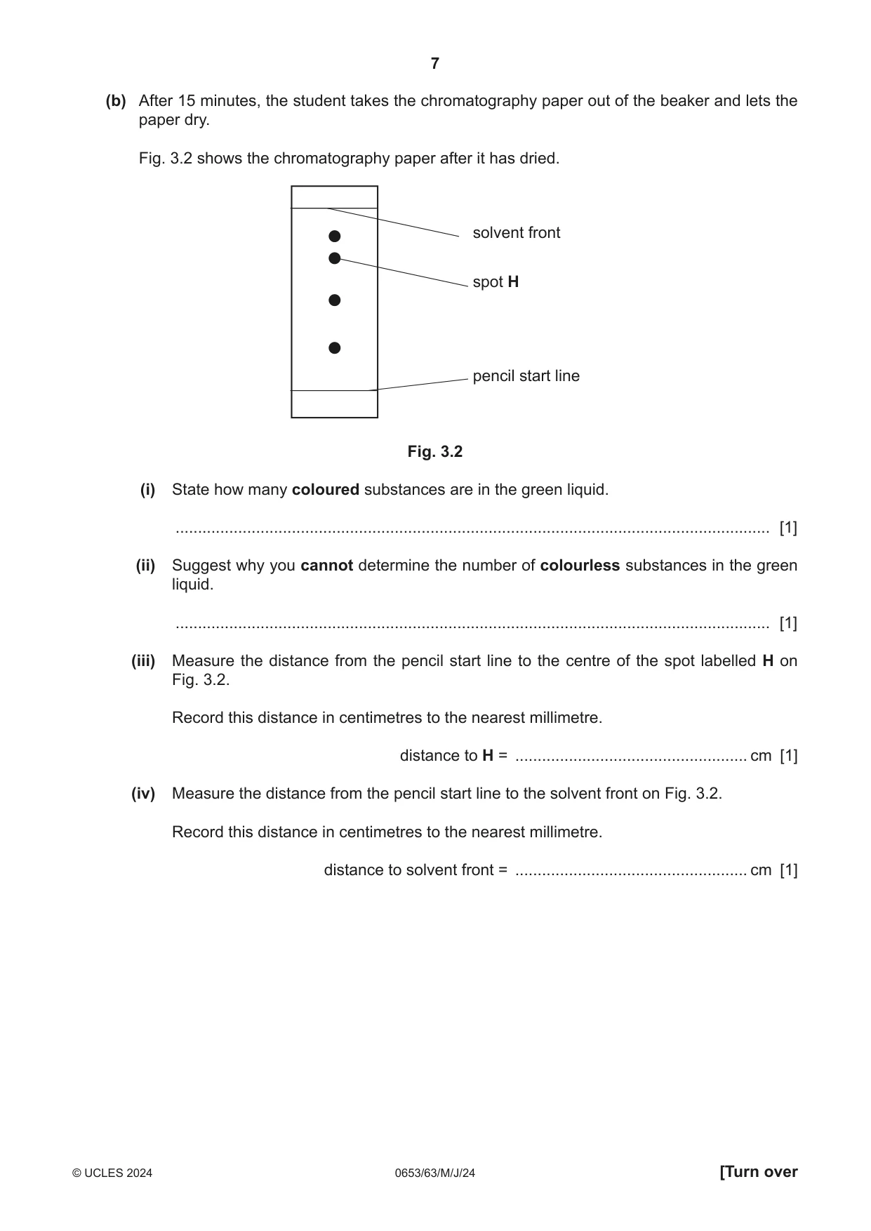 Cambridge IGCSE Science - Combined 0653 2024 May/June Paper 6 · Variant 3 question paper, page 7 of 16