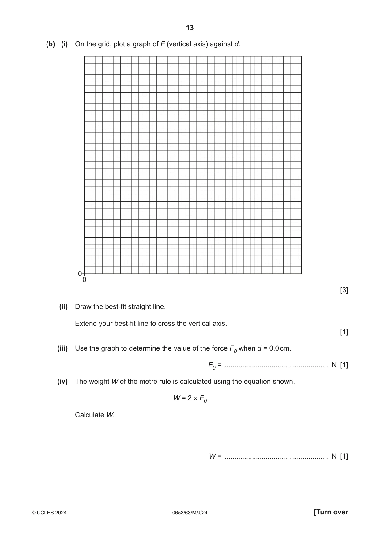 Cambridge IGCSE Science - Combined 0653 2024 May/June Paper 6 · Variant 3 question paper, page 13 of 16