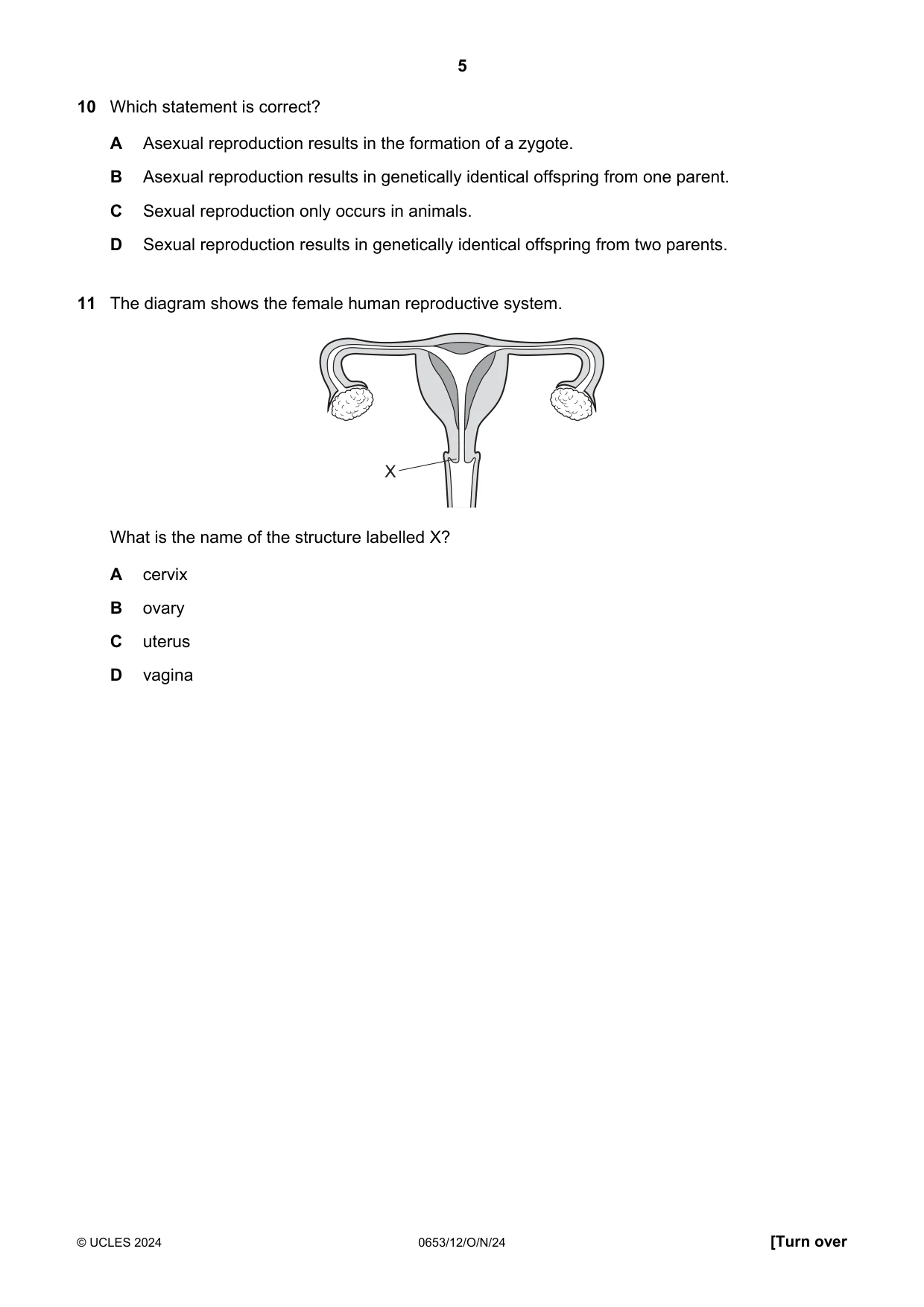 Cambridge IGCSE Science - Combined 0653 2024 Oct/Nov Paper 1 · Variant 2 question paper, page 5 of 16