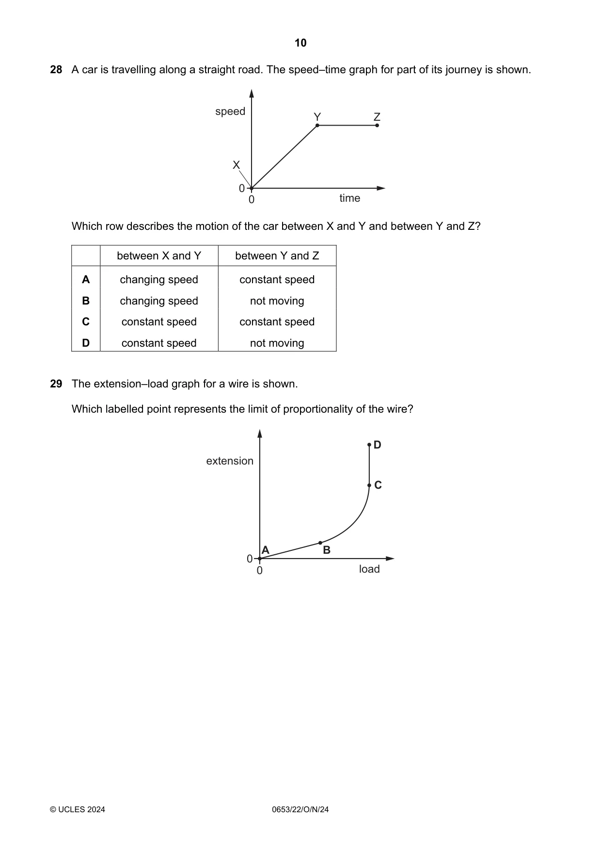 Cambridge IGCSE Science - Combined 0653 2024 Oct/Nov Paper 2 · Variant 2 question paper, page 10 of 16