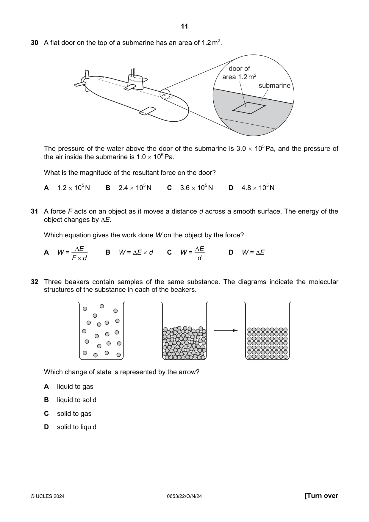 Cambridge IGCSE Science - Combined 0653 2024 Oct/Nov Paper 2 · Variant 2 question paper, page 11 of 16