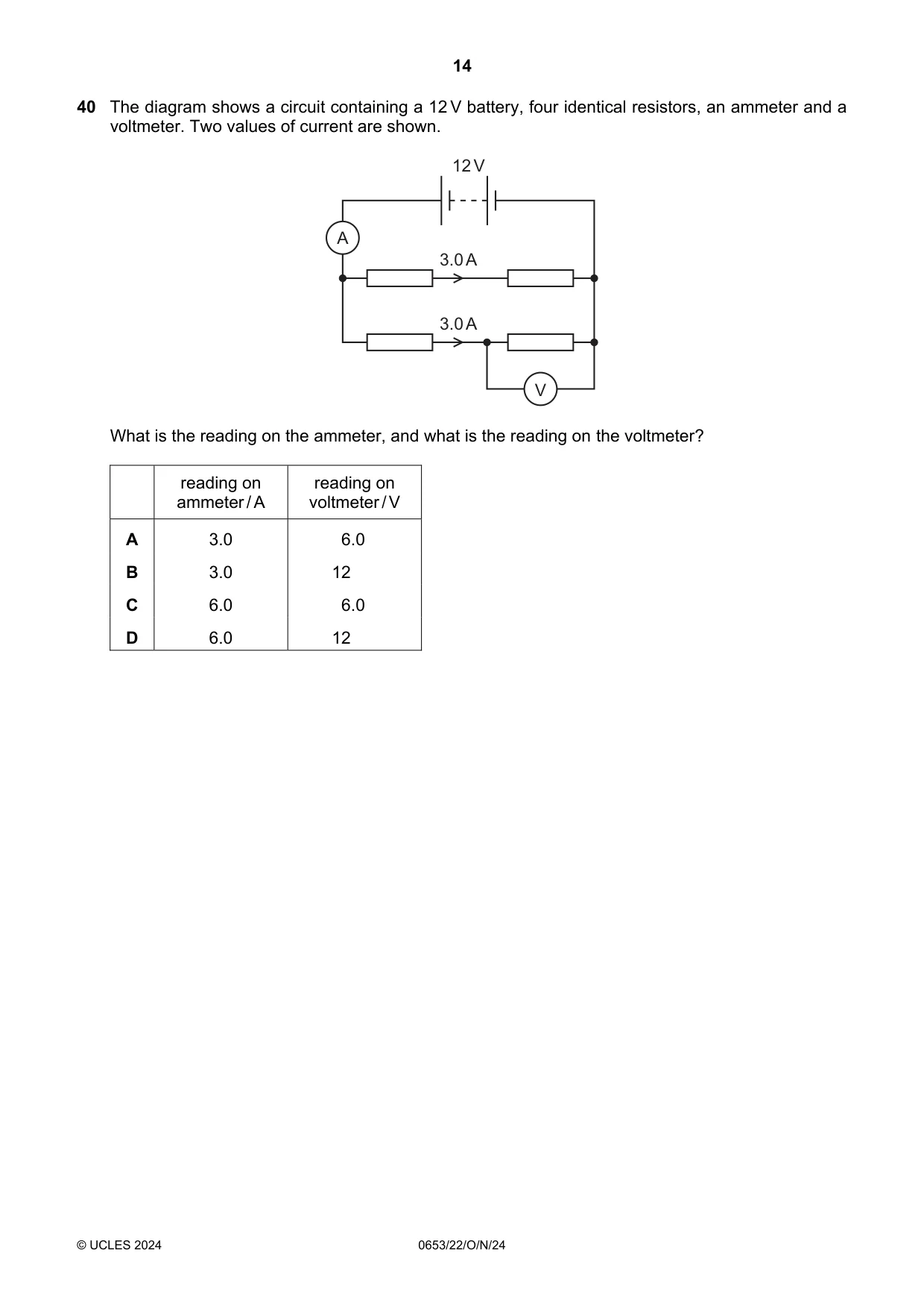 Cambridge IGCSE Science - Combined 0653 2024 Oct/Nov Paper 2 · Variant 2 question paper, page 14 of 16