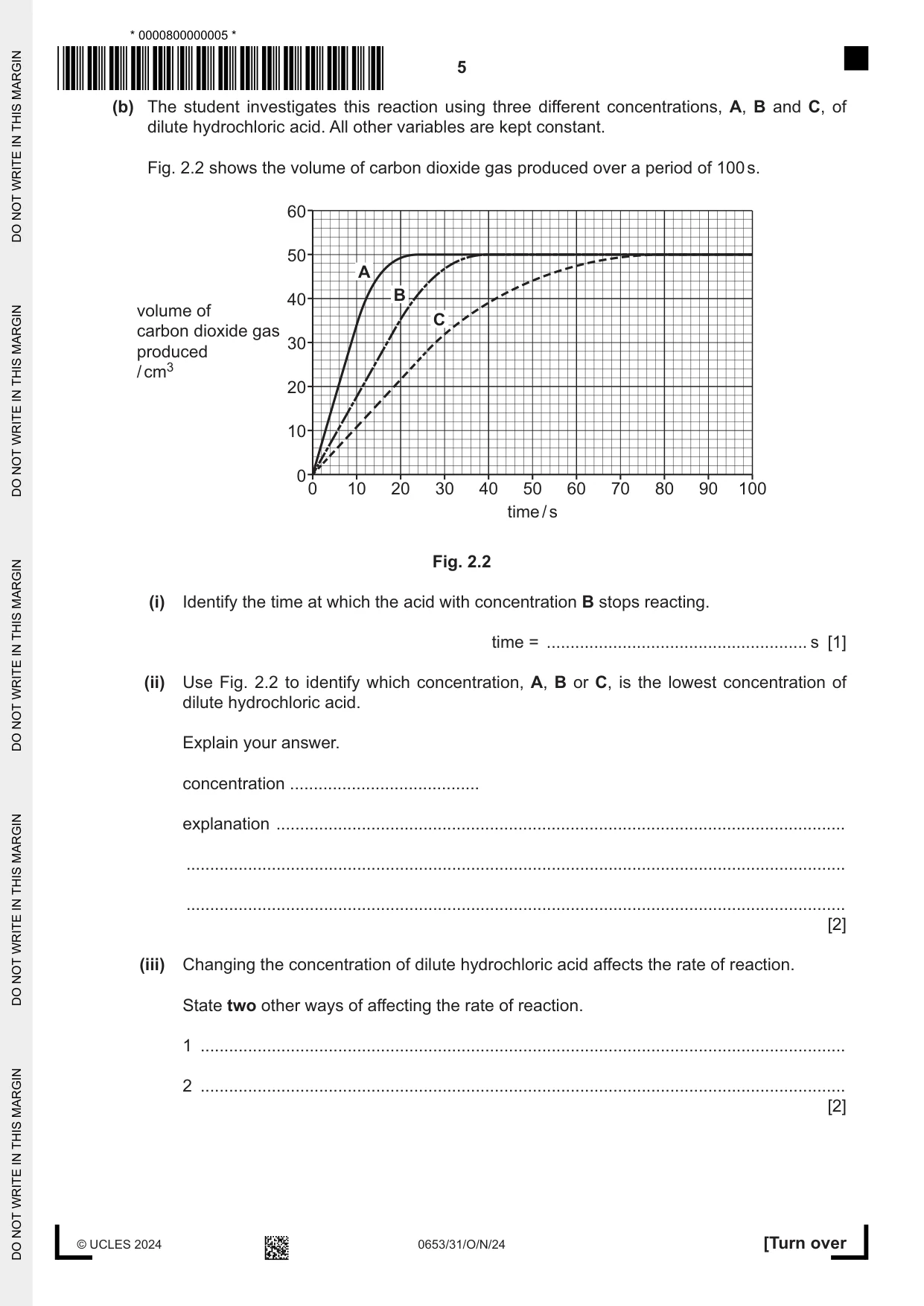 Cambridge IGCSE Science - Combined 0653 2024 Oct/Nov Paper 3 · Variant 1 question paper, page 5 of 24
