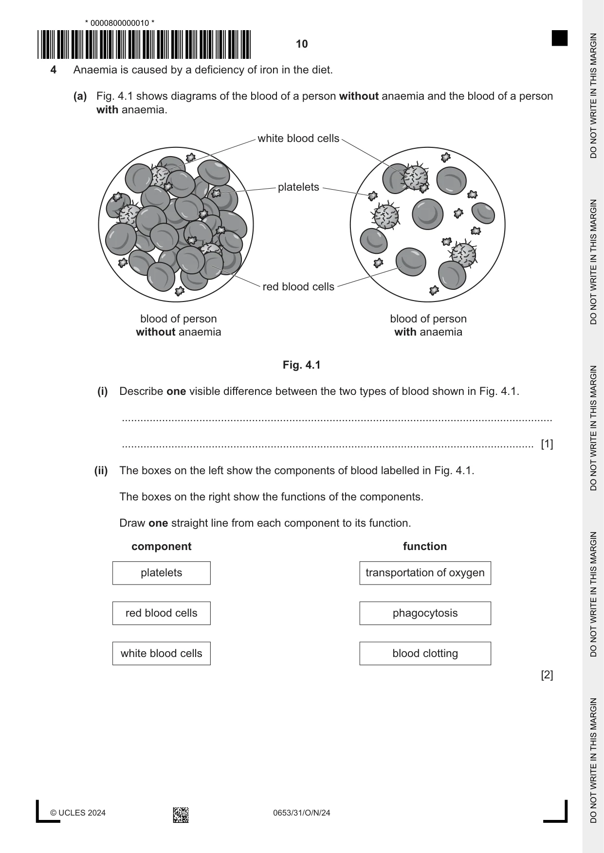 Cambridge IGCSE Science - Combined 0653 2024 Oct/Nov Paper 3 · Variant 1 question paper, page 10 of 24