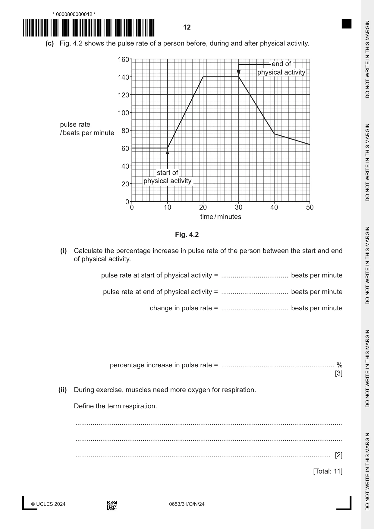 Cambridge IGCSE Science - Combined 0653 2024 Oct/Nov Paper 3 · Variant 1 question paper, page 12 of 24