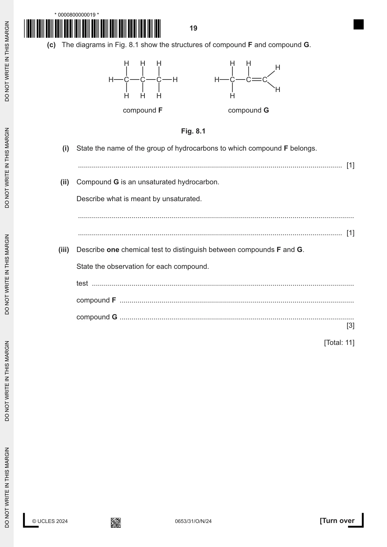 Cambridge IGCSE Science - Combined 0653 2024 Oct/Nov Paper 3 · Variant 1 question paper, page 19 of 24