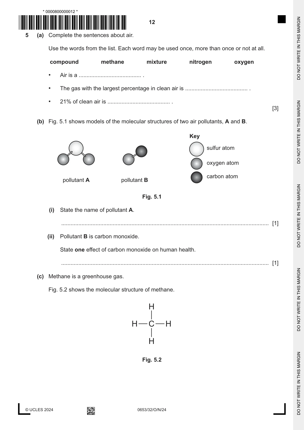 Cambridge IGCSE Science - Combined 0653 2024 Oct/Nov Paper 3 · Variant 2 question paper, page 12 of 24