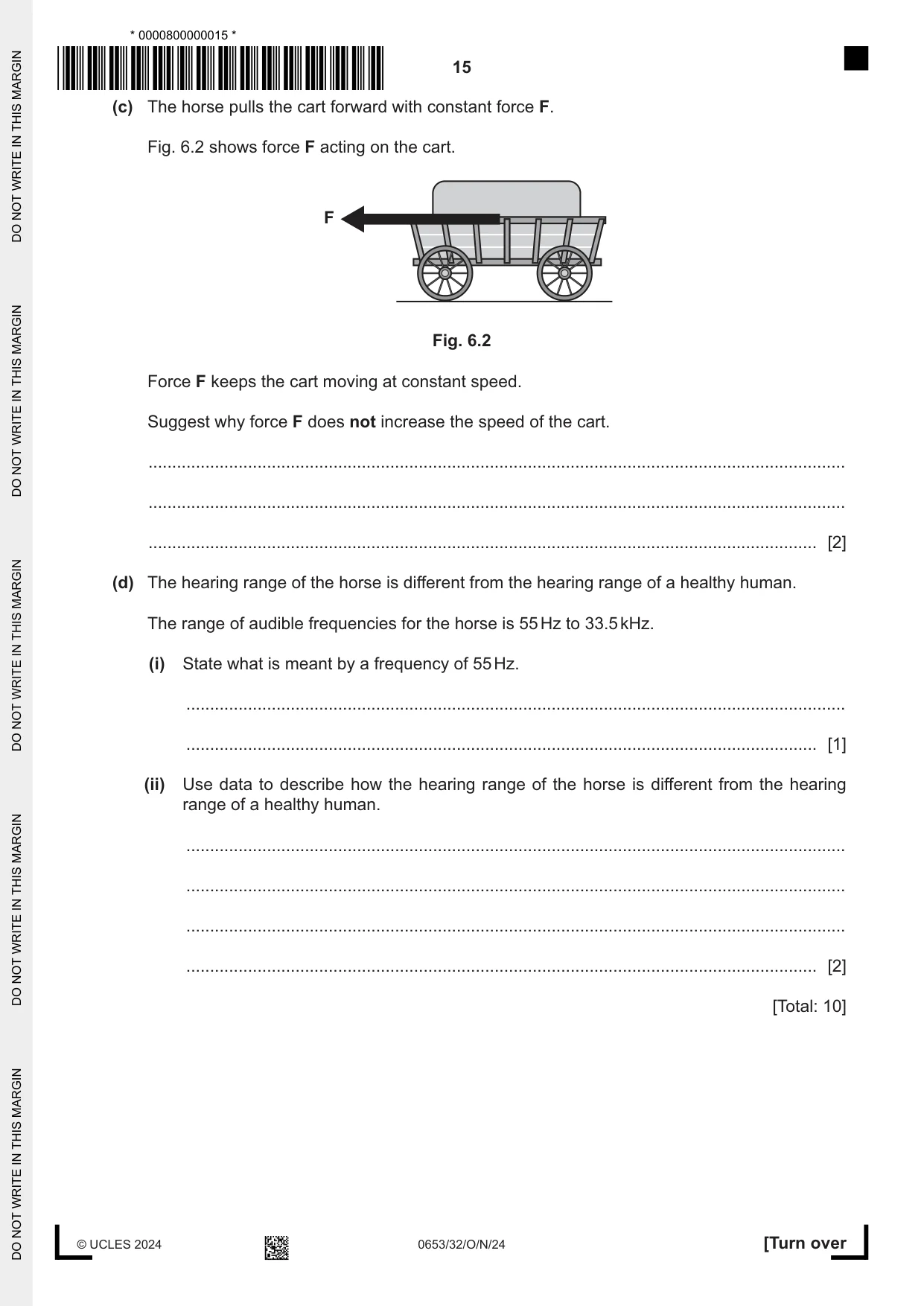 Cambridge IGCSE Science - Combined 0653 2024 Oct/Nov Paper 3 · Variant 2 question paper, page 15 of 24