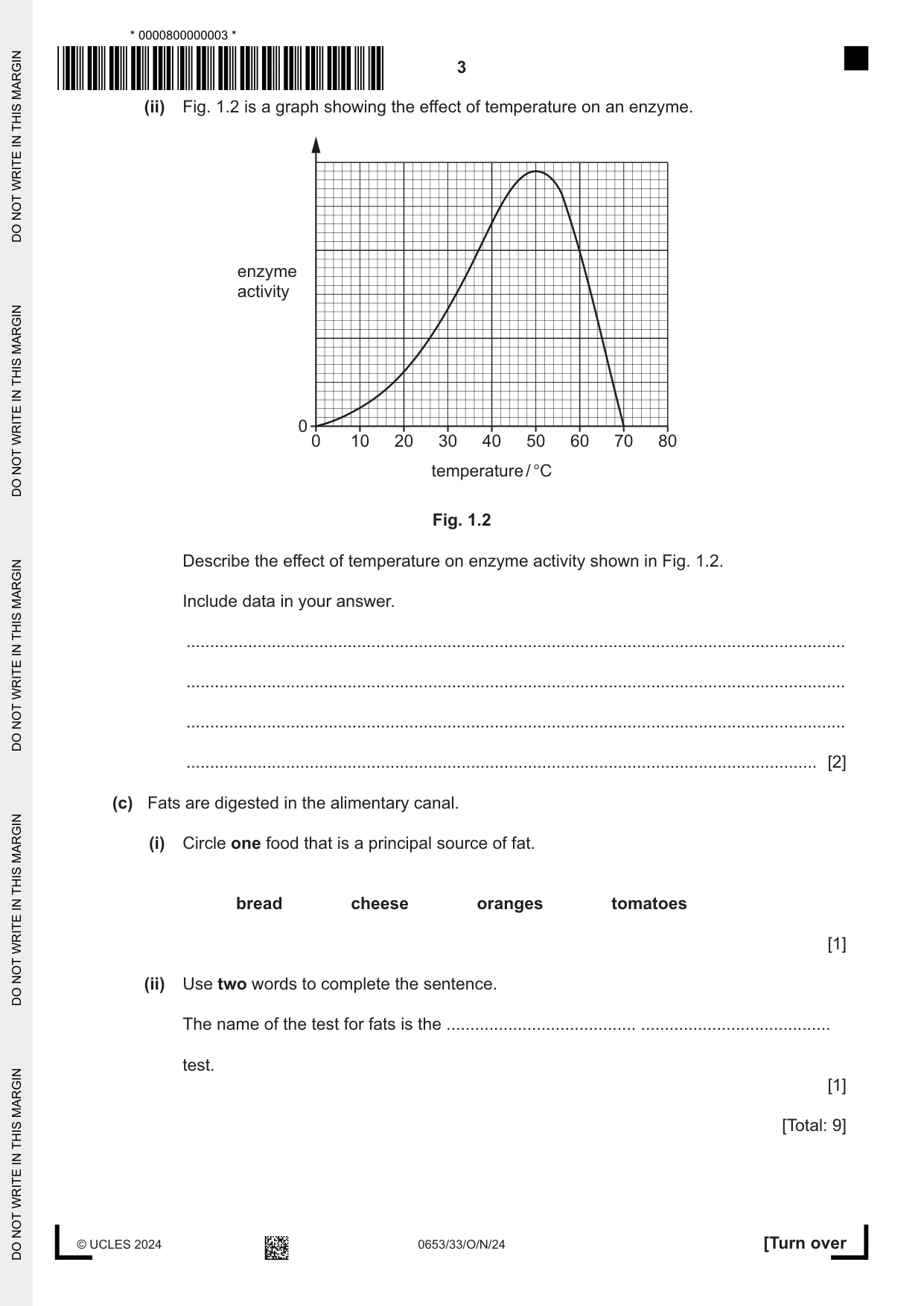 Cambridge IGCSE Science - Combined 0653 2024 Oct/Nov Paper 3 · Variant 3 question paper, page 3 of 24