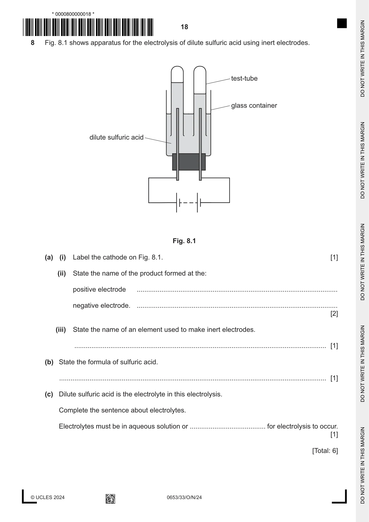 Cambridge IGCSE Science - Combined 0653 2024 Oct/Nov Paper 3 · Variant 3 question paper, page 18 of 24