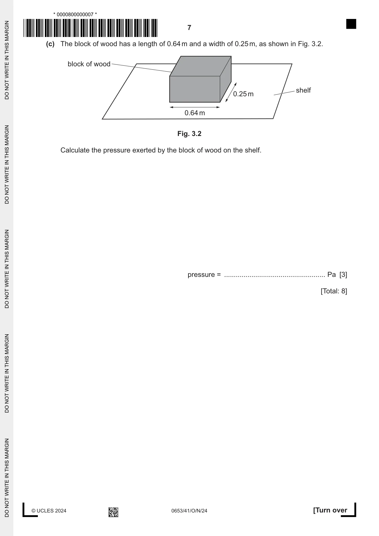 Cambridge IGCSE Science - Combined 0653 2024 Oct/Nov Paper 4 · Variant 1 question paper, page 7 of 20