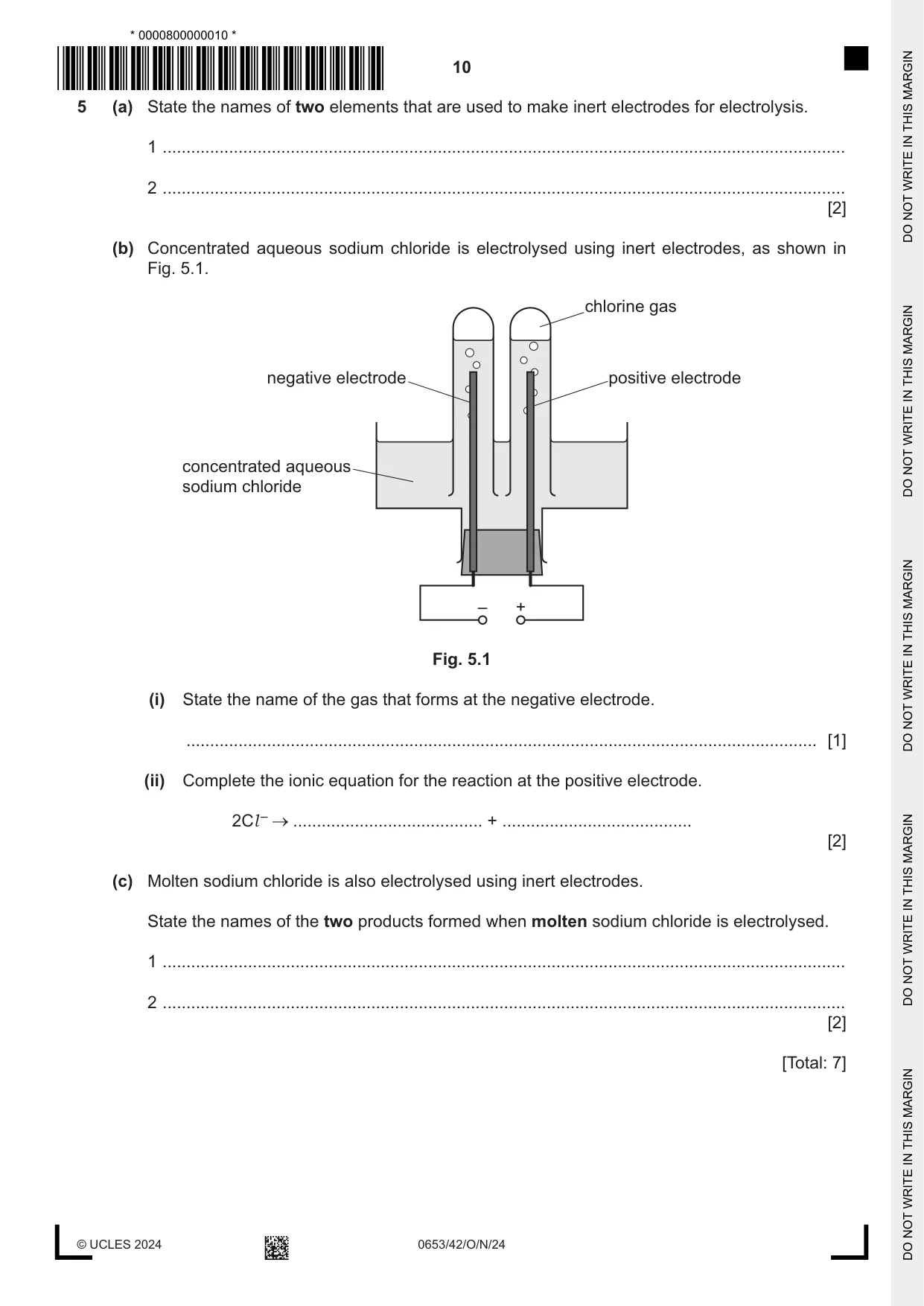 Cambridge IGCSE Science - Combined 0653 2024 Oct/Nov Paper 4 · Variant 2 question paper, page 10 of 20