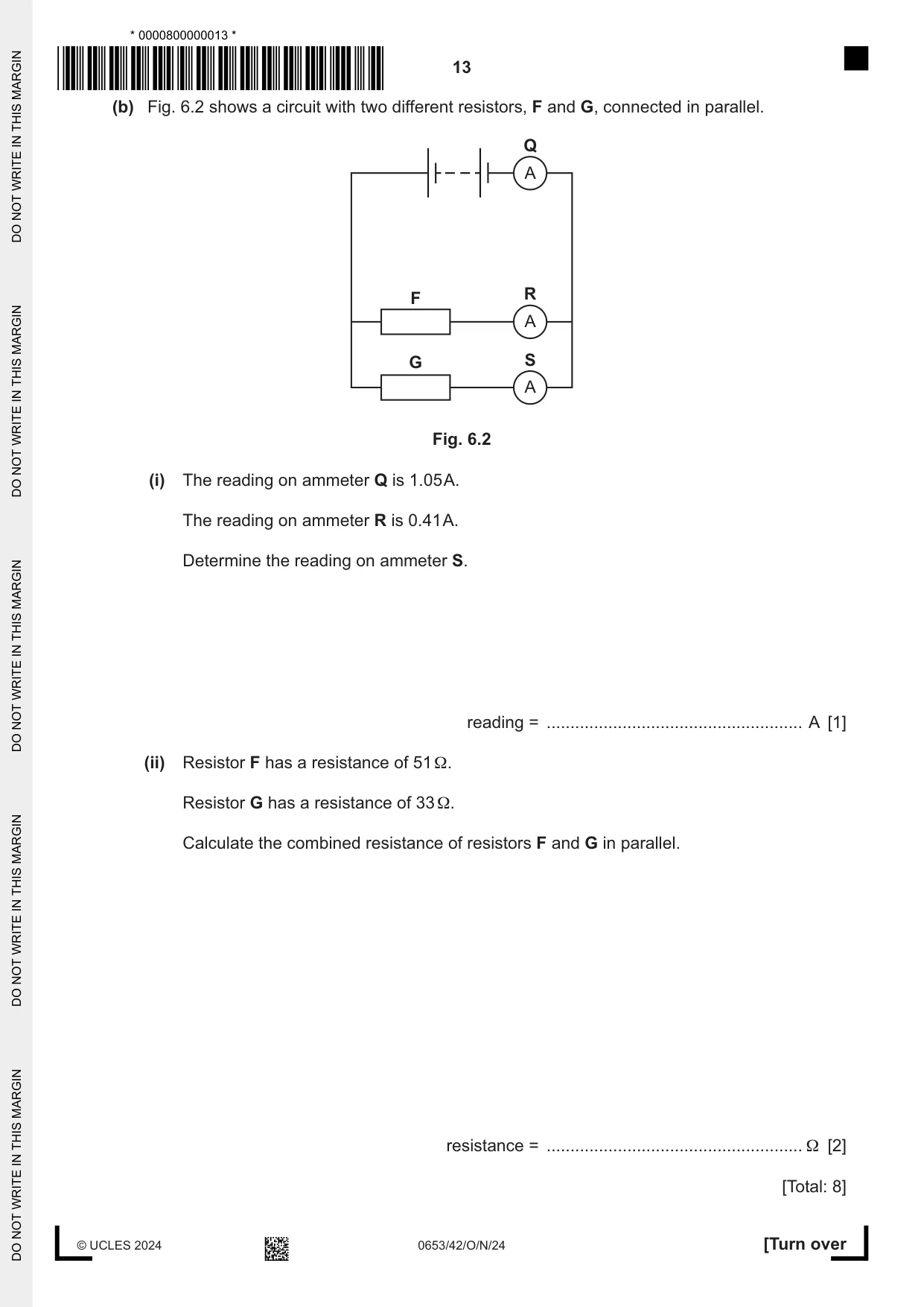 Cambridge IGCSE Science - Combined 0653 2024 Oct/Nov Paper 4 · Variant 2 question paper, page 13 of 20