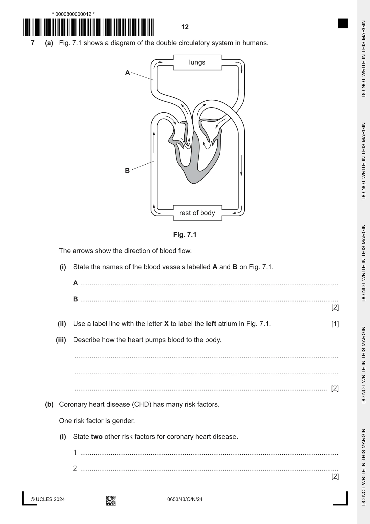 Cambridge IGCSE Science - Combined 0653 2024 Oct/Nov Paper 4 · Variant 3 question paper, page 12 of 20