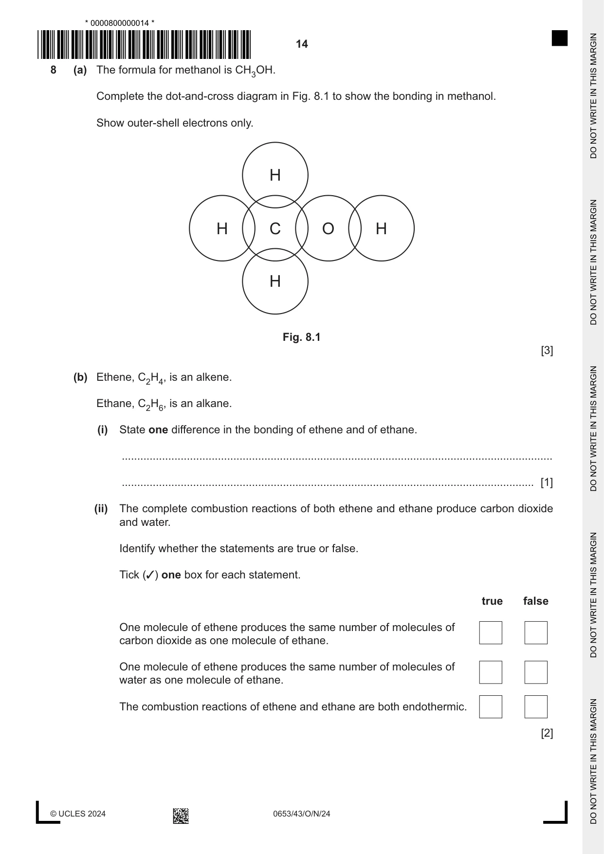 Cambridge IGCSE Science - Combined 0653 2024 Oct/Nov Paper 4 · Variant 3 question paper, page 14 of 20