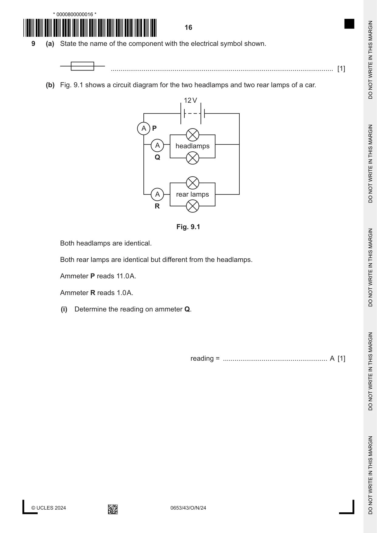 Cambridge IGCSE Science - Combined 0653 2024 Oct/Nov Paper 4 · Variant 3 question paper, page 16 of 20