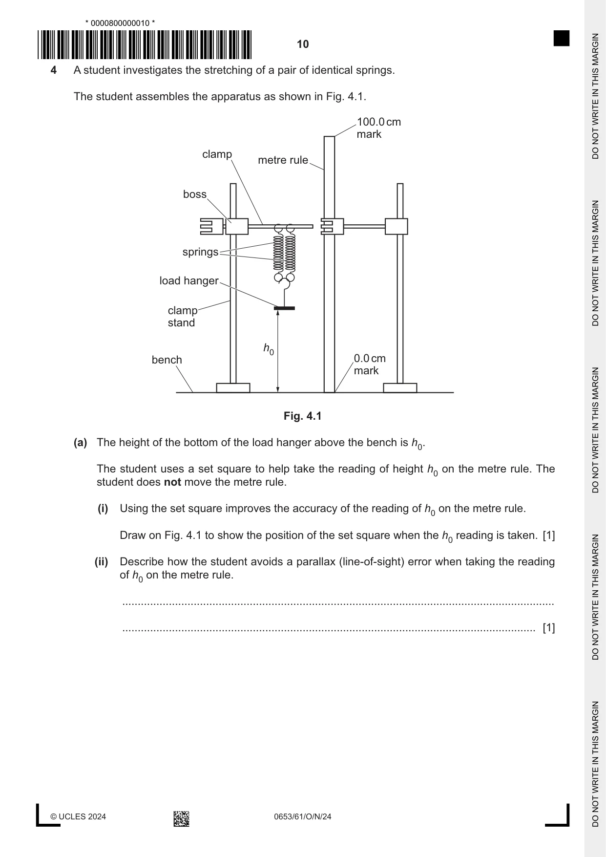 Cambridge IGCSE Science - Combined 0653 2024 Oct/Nov Paper 6 · Variant 1 question paper, page 10 of 16