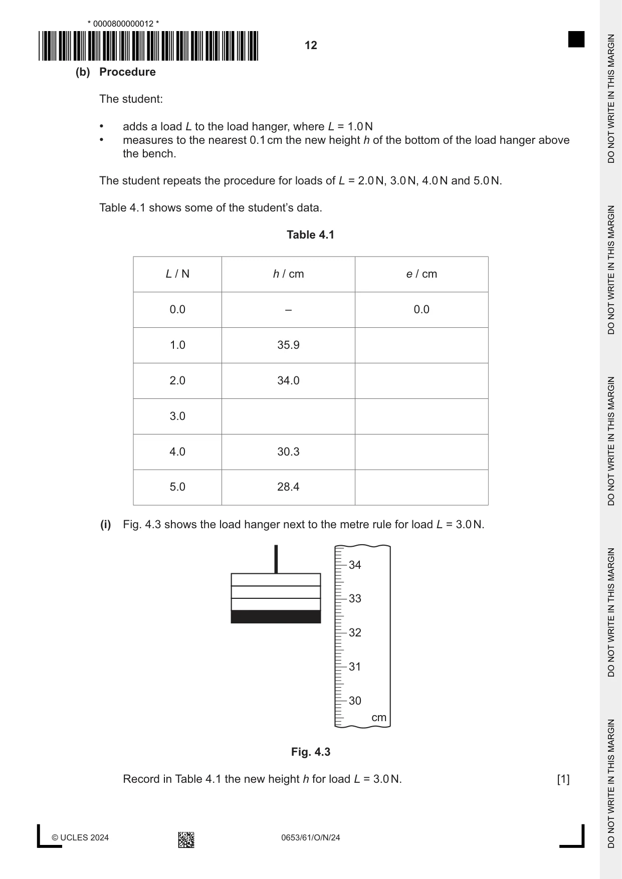 Cambridge IGCSE Science - Combined 0653 2024 Oct/Nov Paper 6 · Variant 1 question paper, page 12 of 16