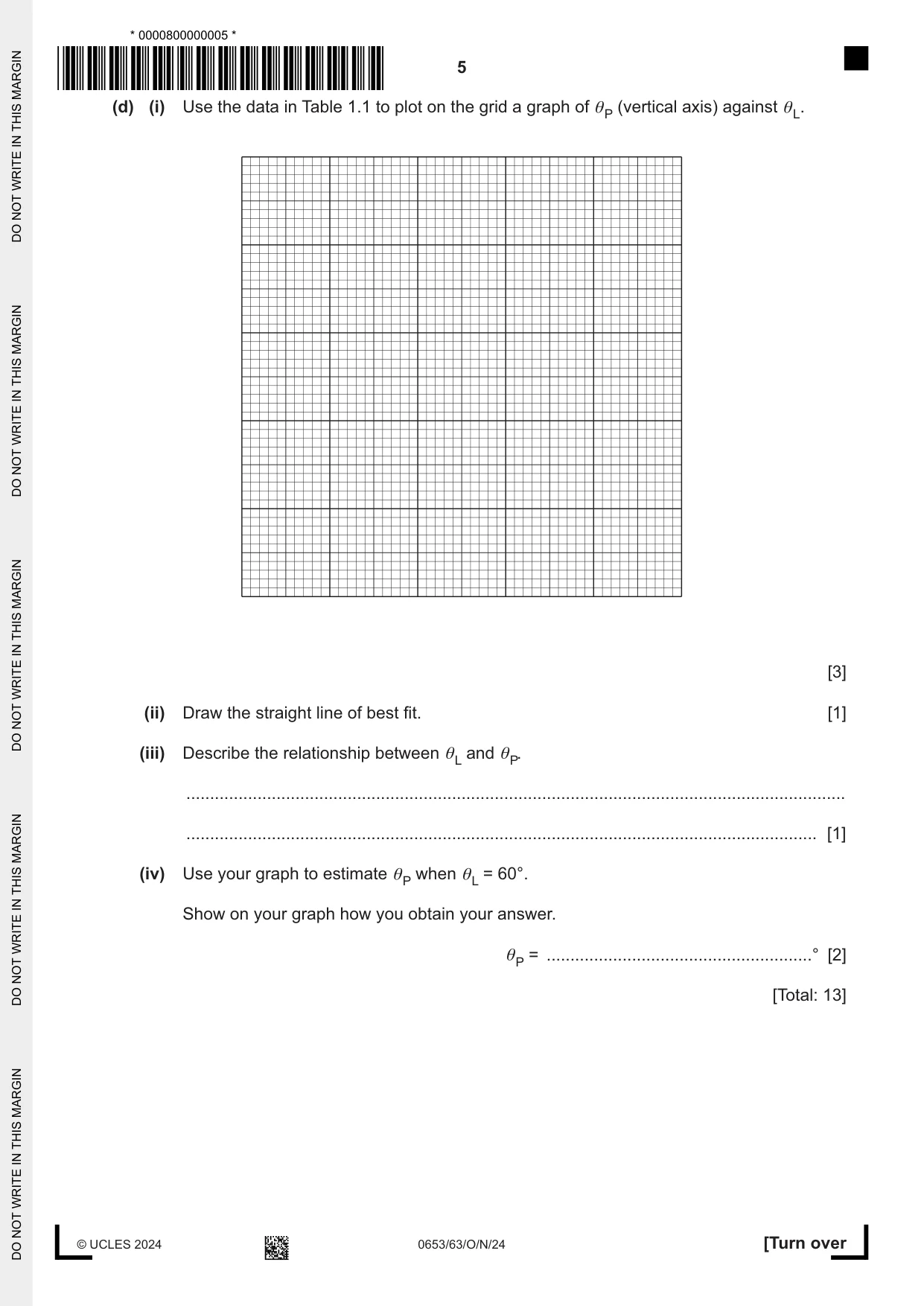 Cambridge IGCSE Science - Combined 0653 2024 Oct/Nov Paper 6 · Variant 3 question paper, page 5 of 16