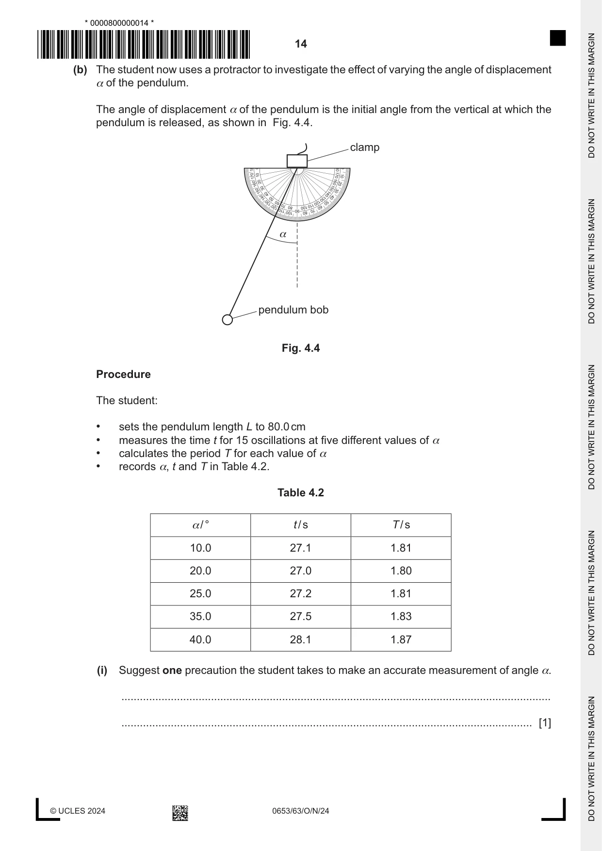 Cambridge IGCSE Science - Combined 0653 2024 Oct/Nov Paper 6 · Variant 3 question paper, page 14 of 16