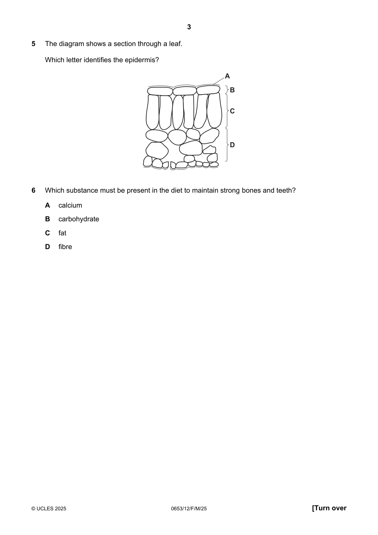 Cambridge IGCSE Science - Combined 0653 2025 Feb/March Paper 1 · Variant 2 question paper, page 3 of 16